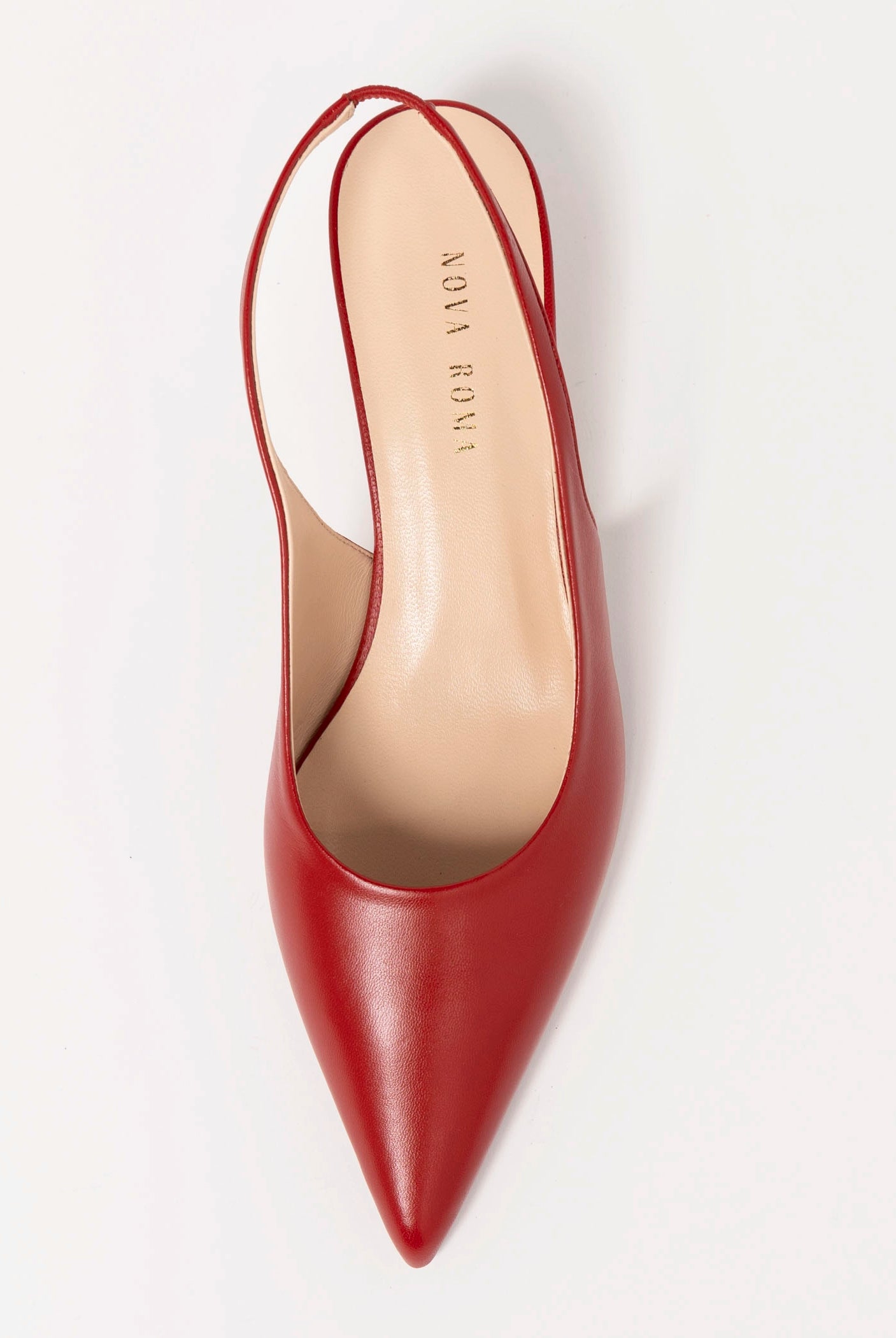swatch_Red Leather kitten heel pump