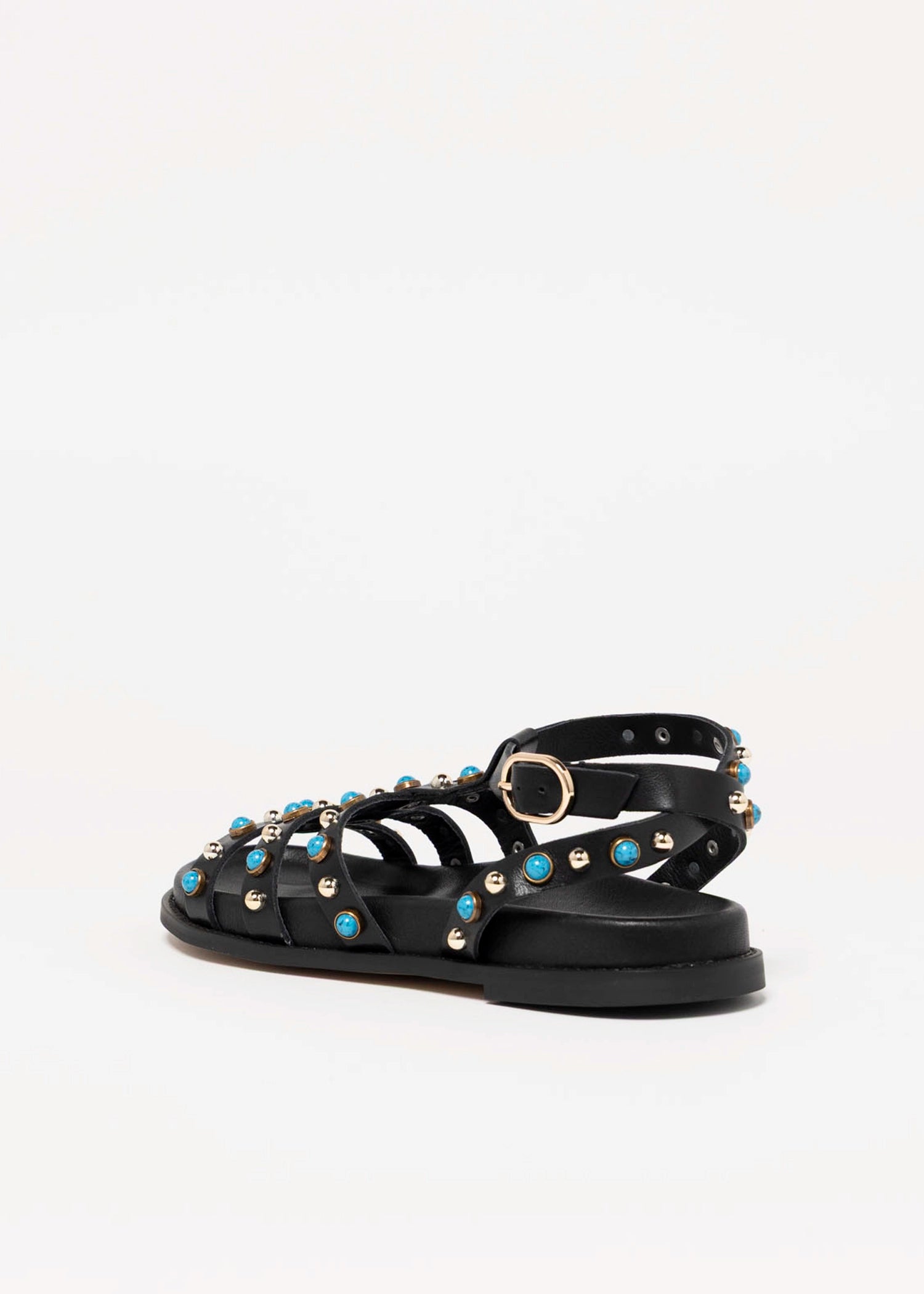 swatch_Black inuovo studded fisherman sandal