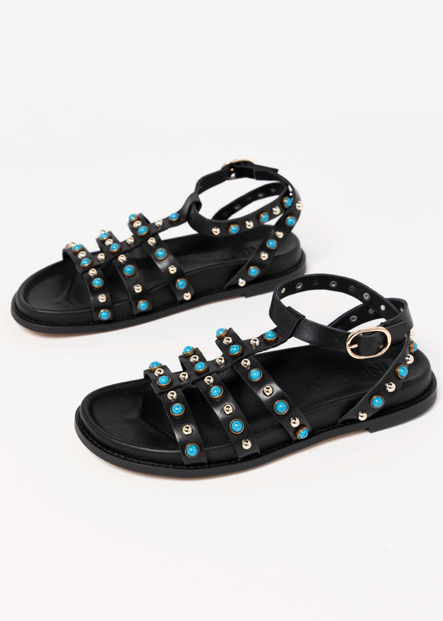 swatch_Black inuovo studded fisherman sandal