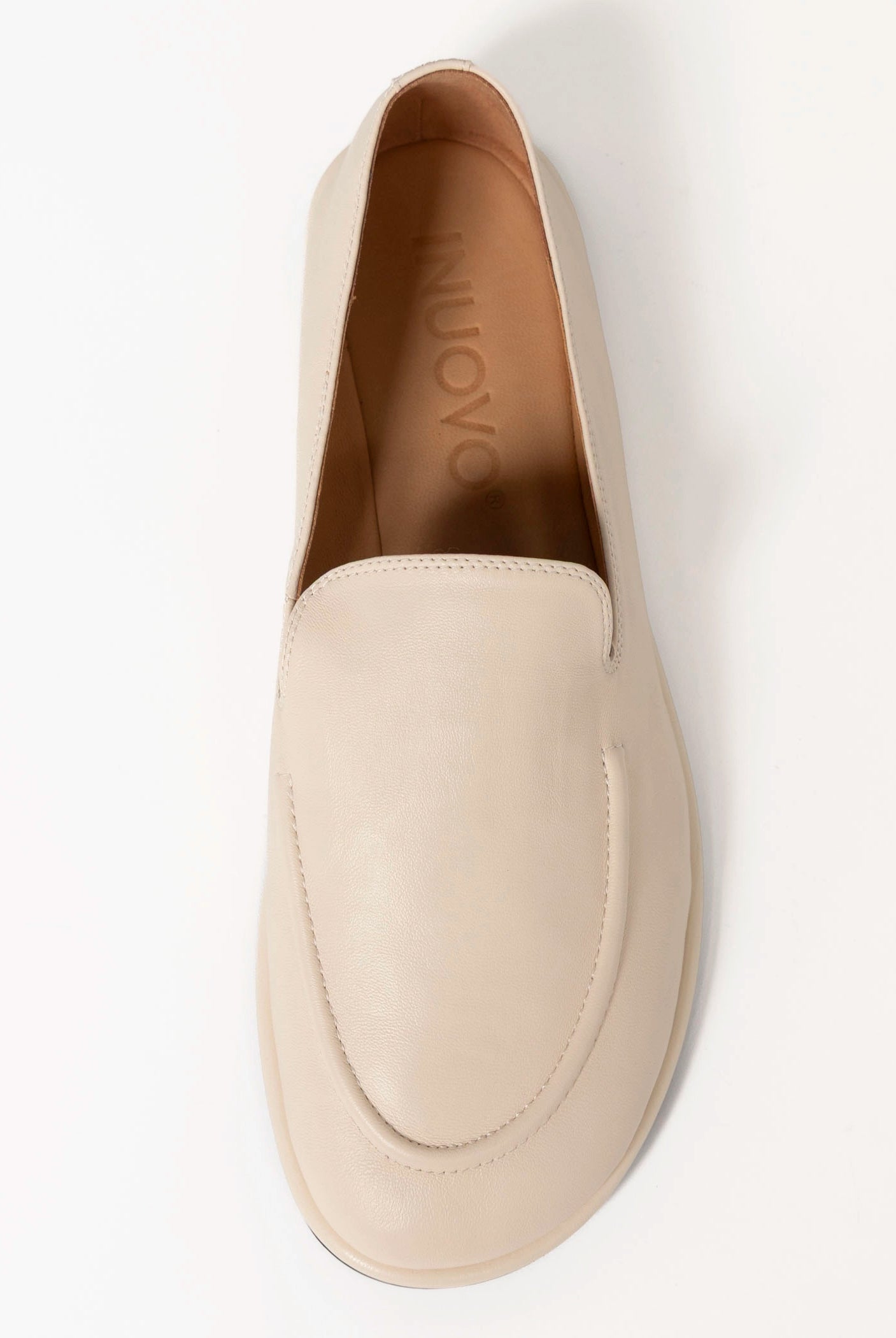 swatch_Off White Leather inuovo leather loafer