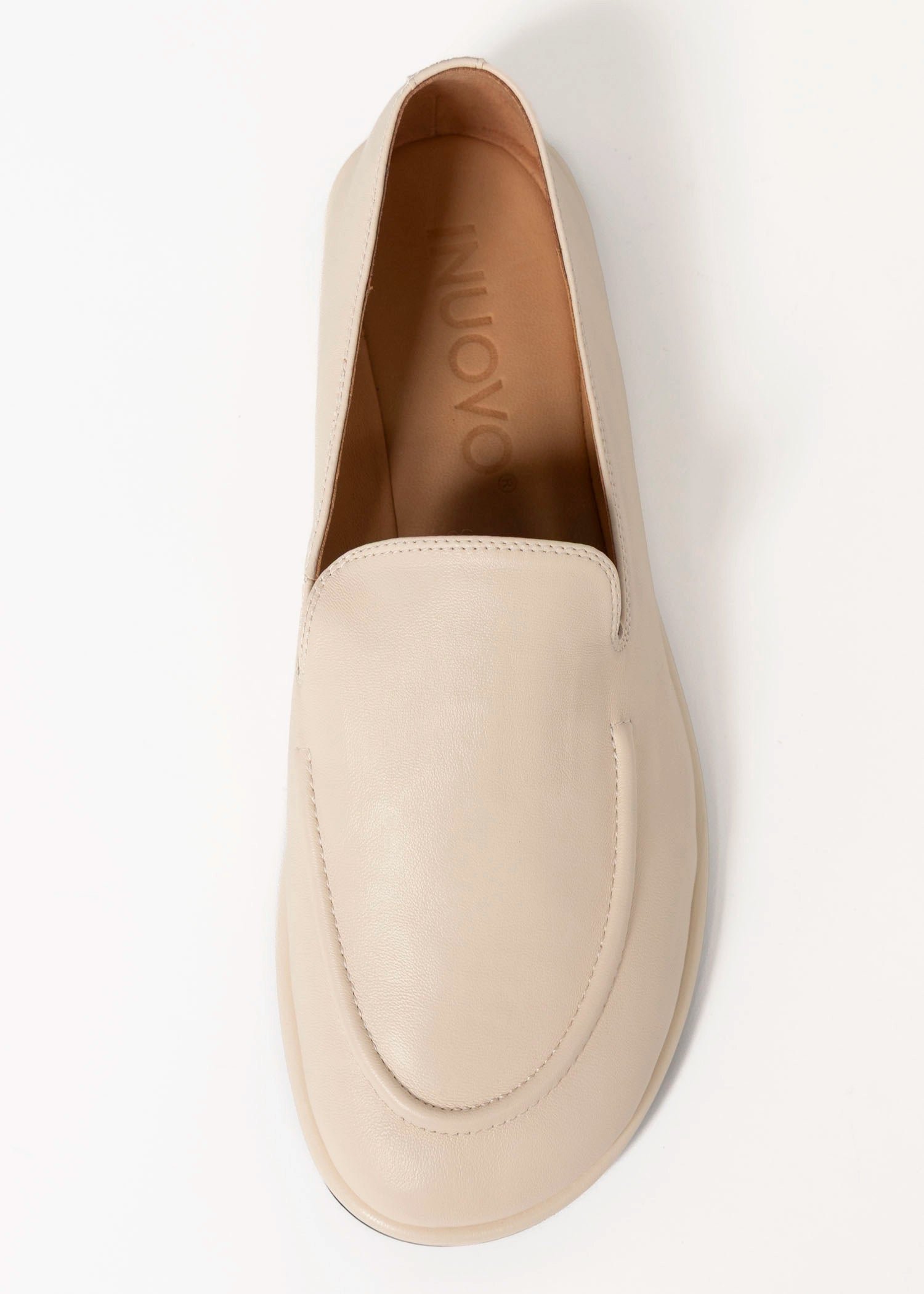 swatch_Off White Leather inuovo leather loafer