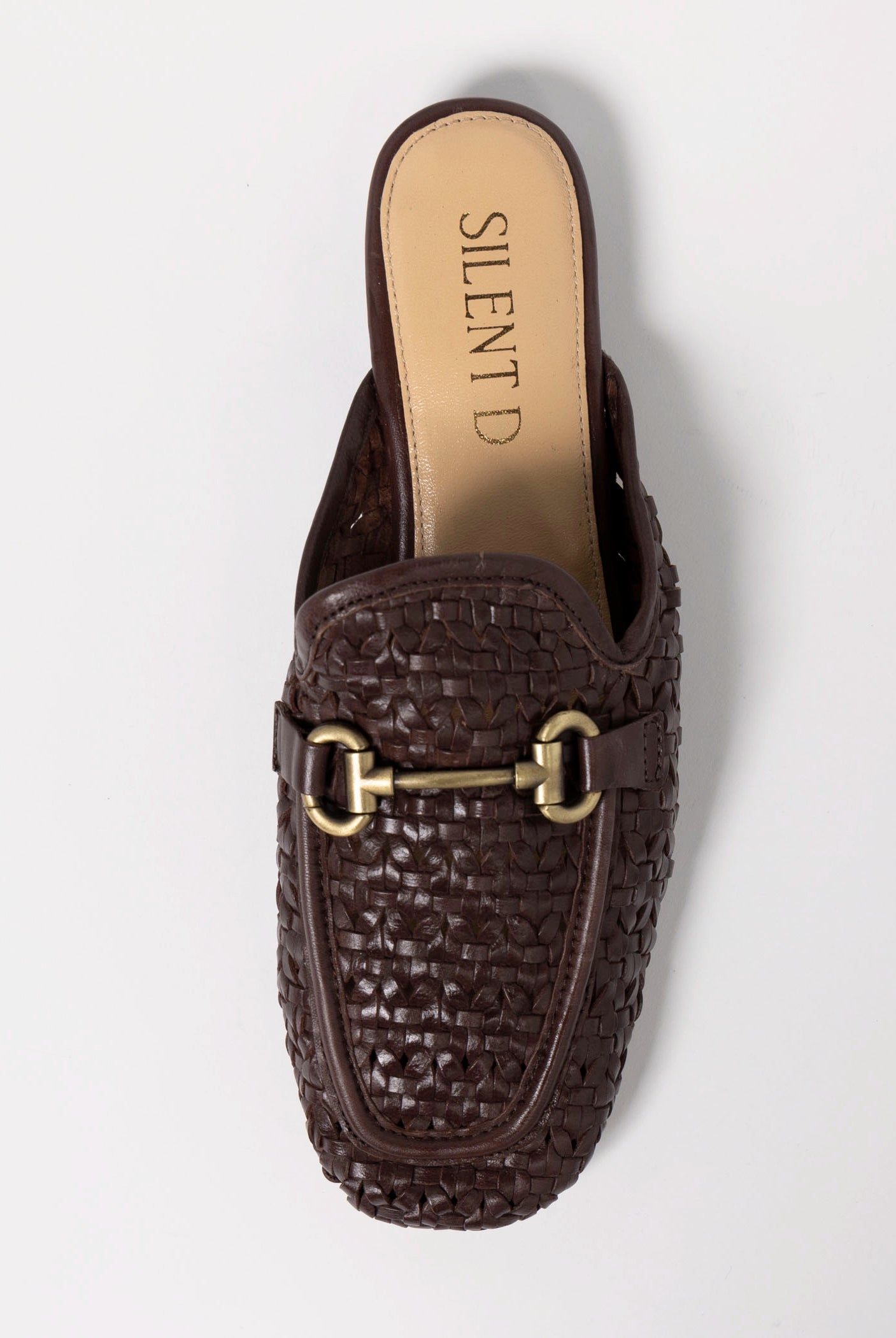 swatch_Brown Leather silent d cora woven mule