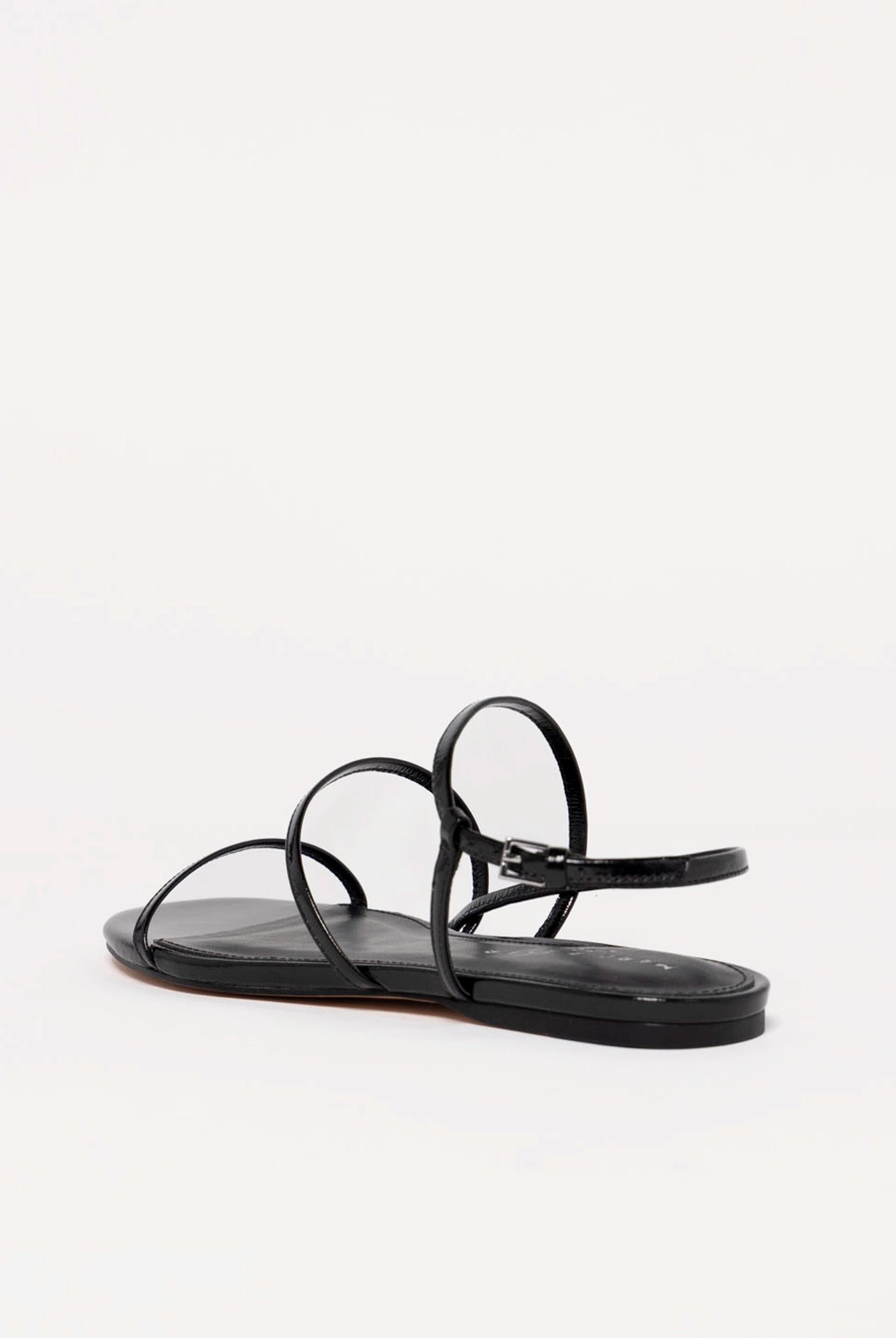 swatch_Black Leather marc fisher elysha flat sandal