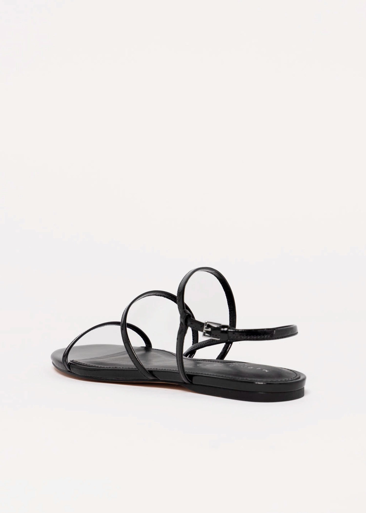 swatch_Black Leather marc fisher elysha flat sandal