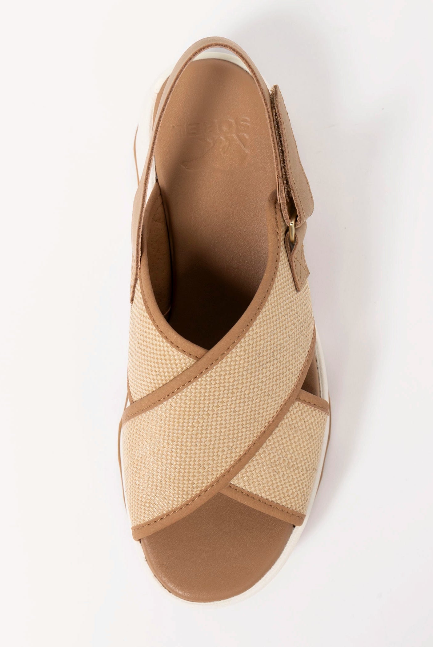 swatch_Beige Raffia sorel kinetic aura platform sandal