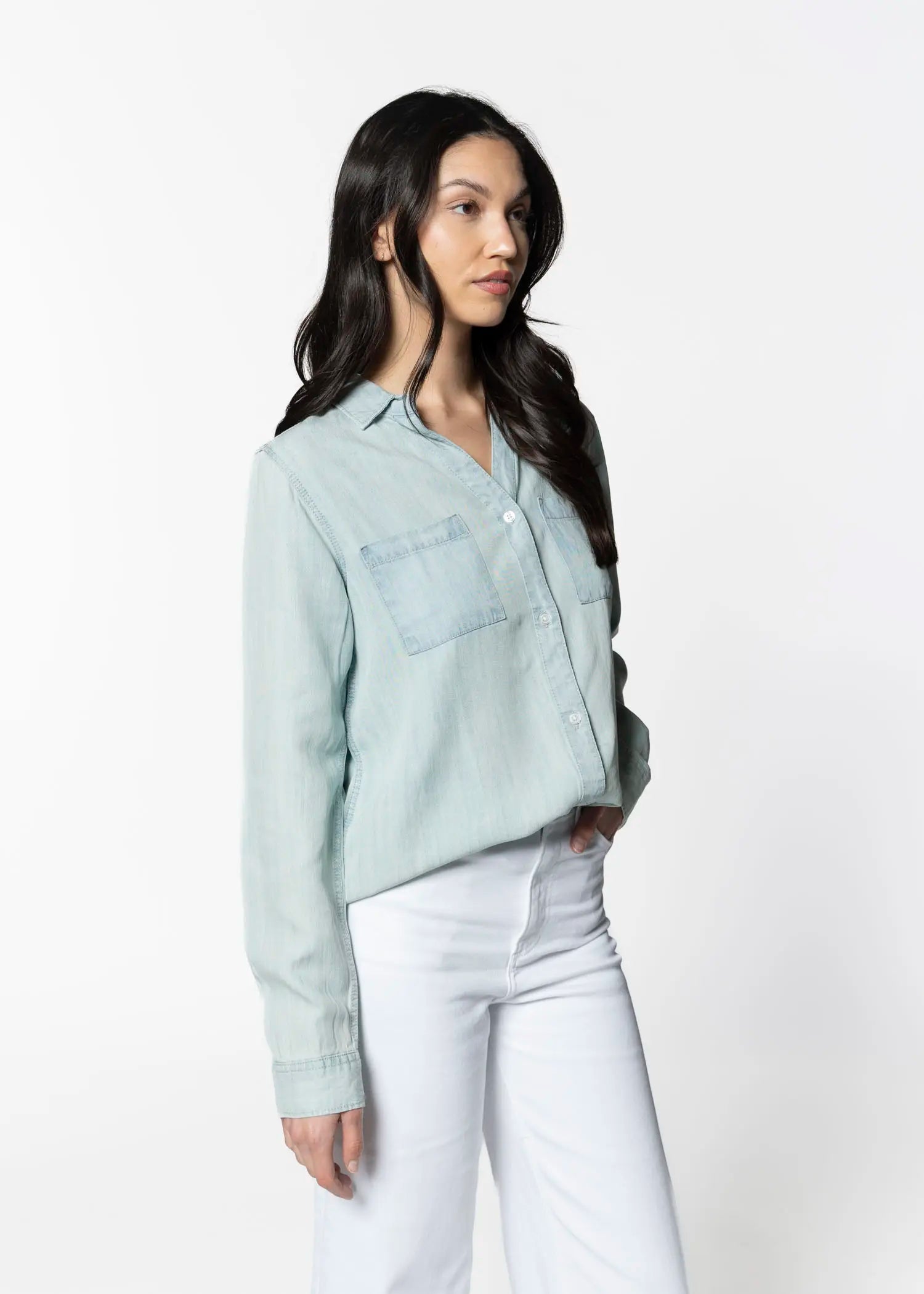 swatch_light blue ginger button down apparel