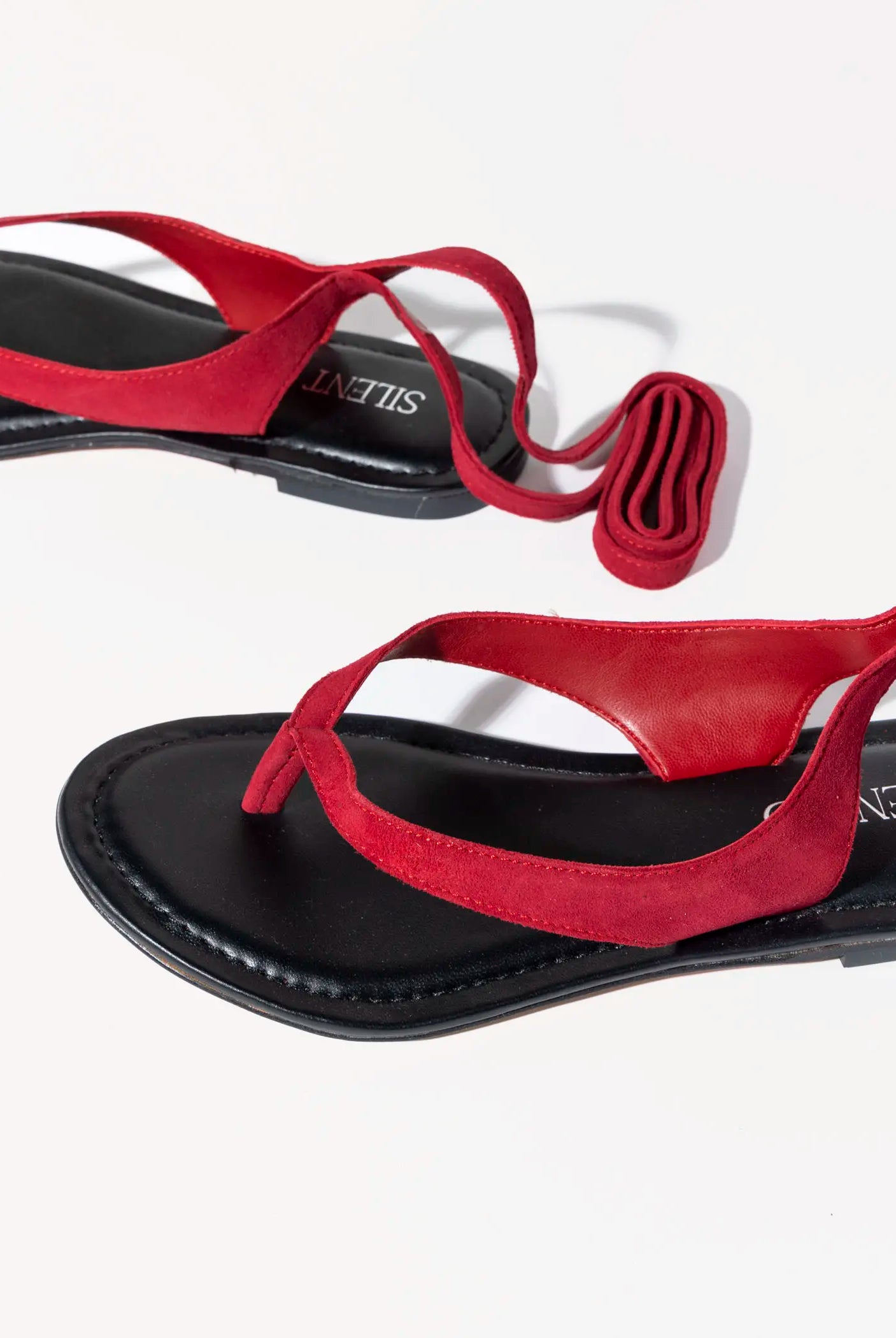 swatch_red alicia thong sandal flat sandals