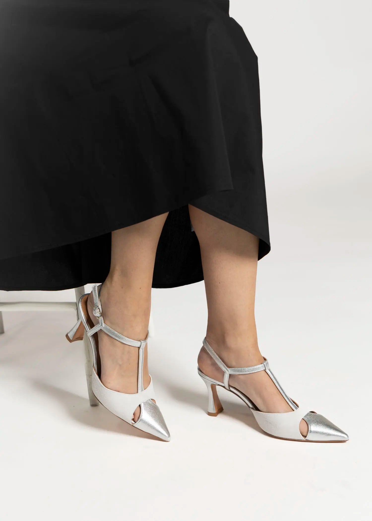 swatch_Ice/Silver pia leather pump