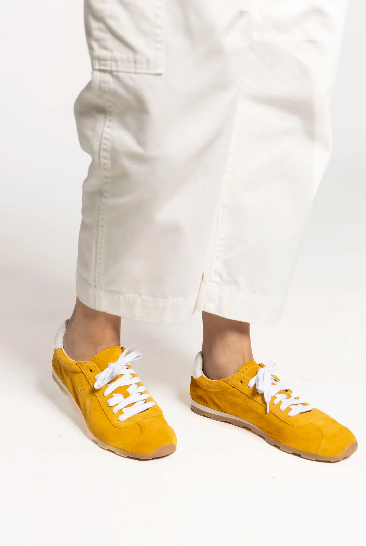 swatch_yellow suede ballet sneaker shoes
