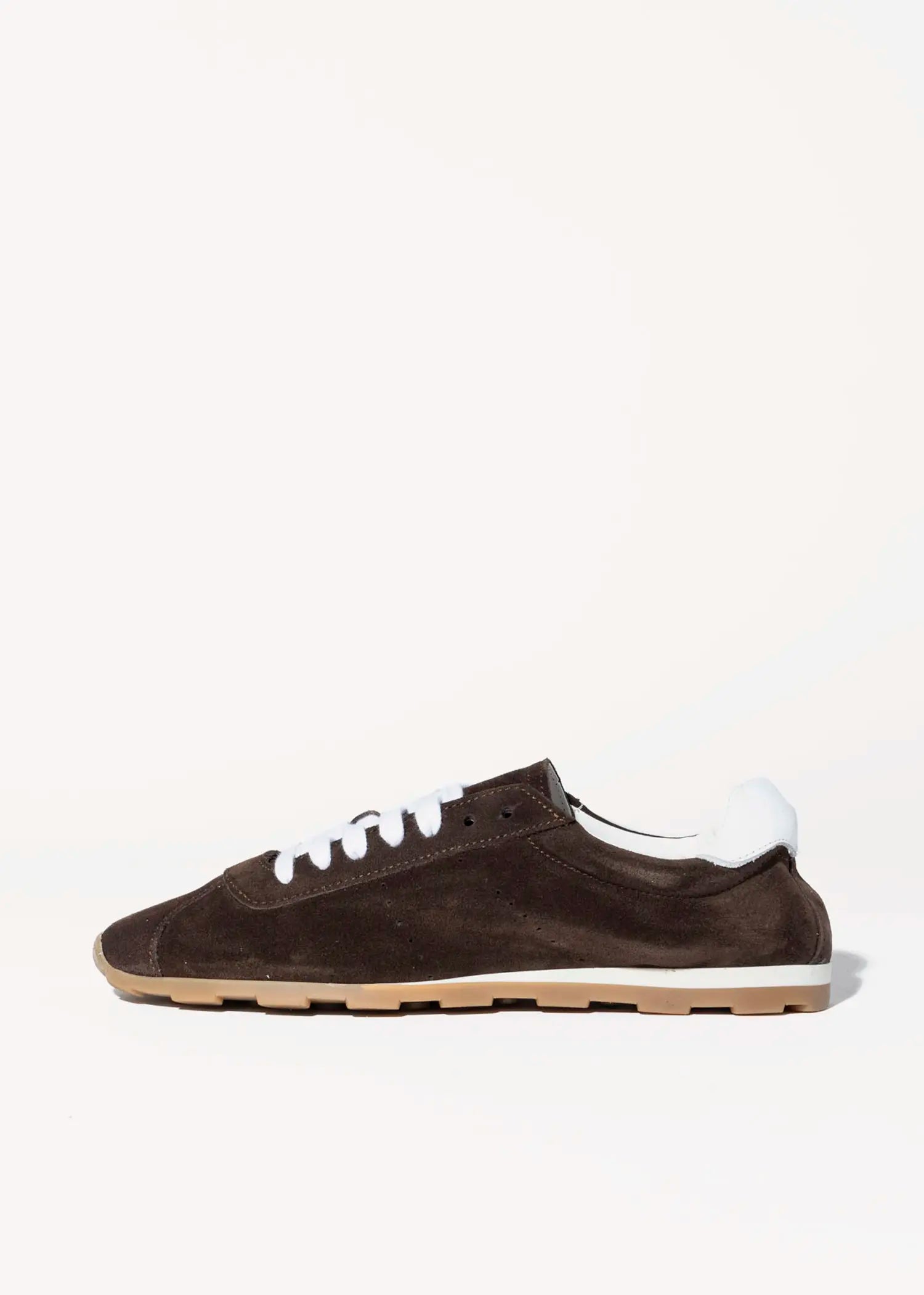 swatch_brown suede ballet sneaker shoes