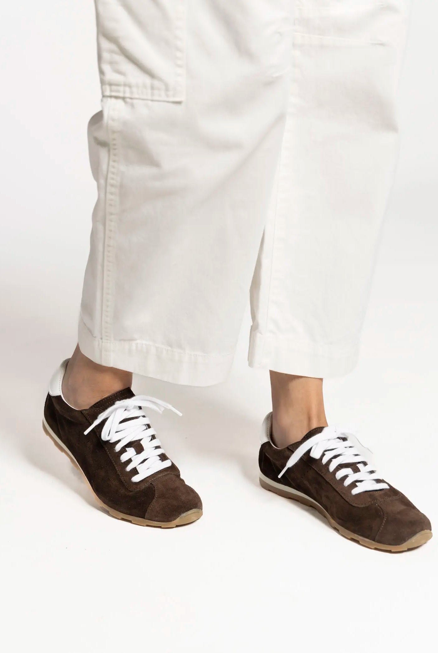 swatch_brown suede ballet sneaker shoes