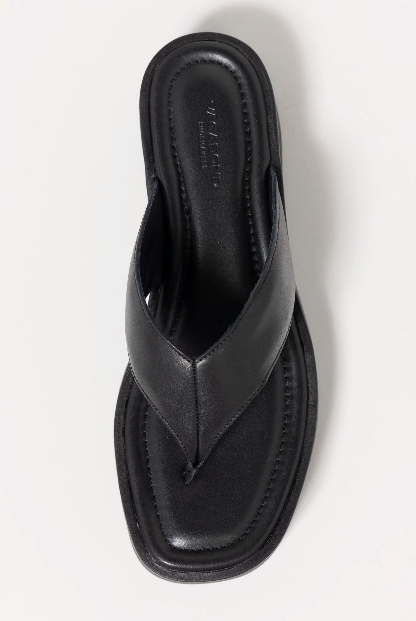 swatch_Black Leather vagabond danya platform thong sandal