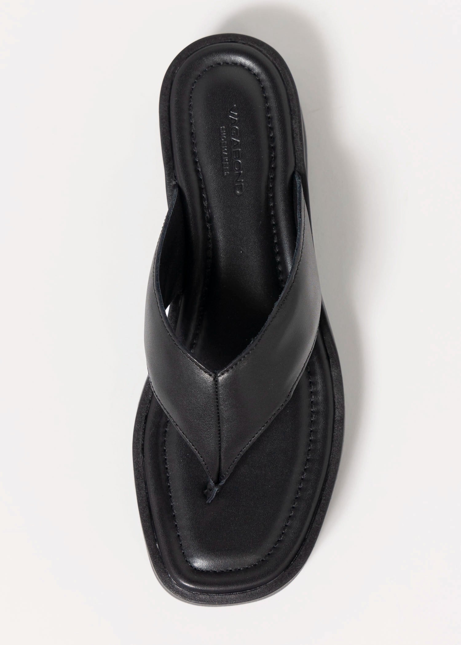 swatch_Black Leather vagabond danya platform thong sandal