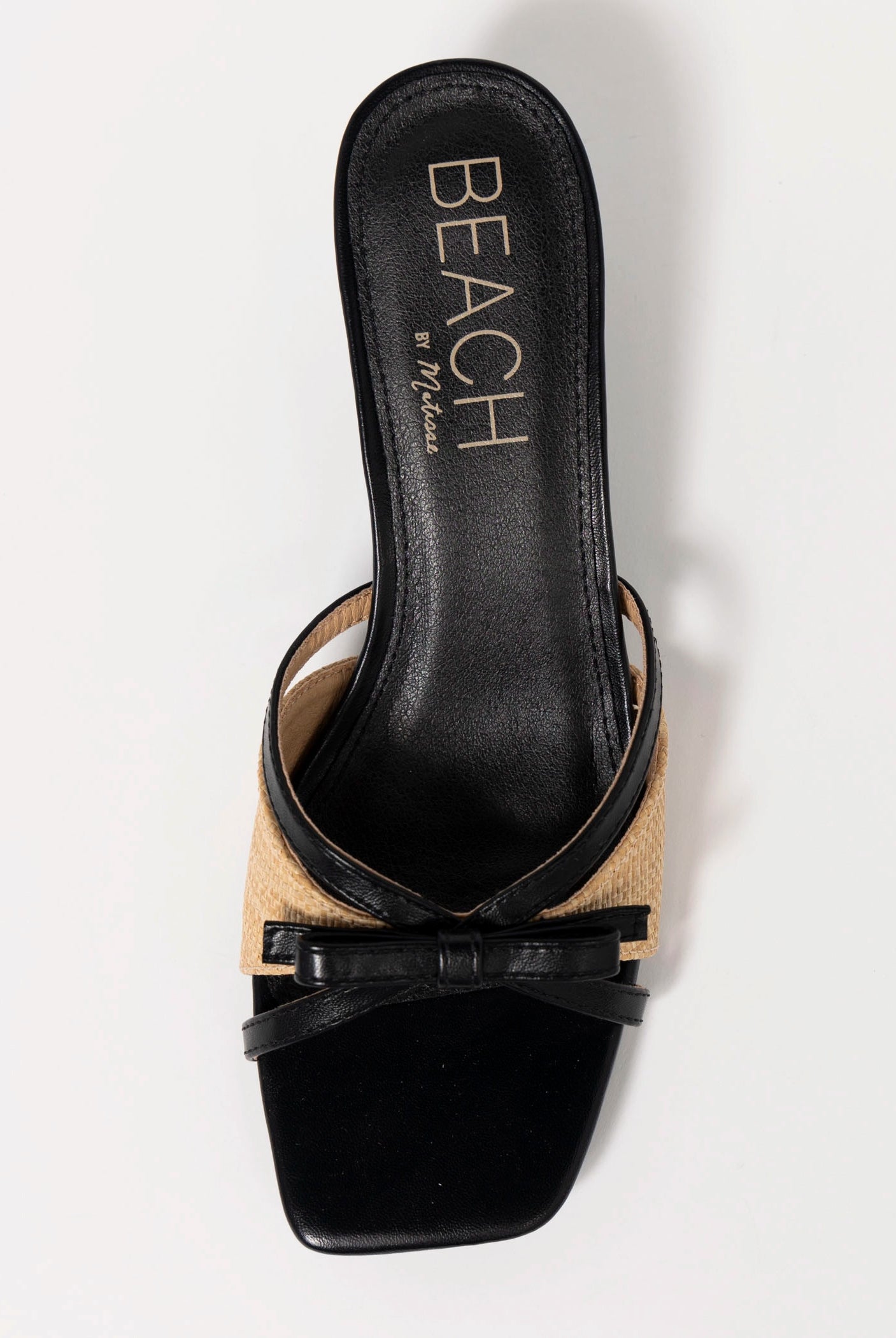 swatch_Black Vegan Leather coconuts porter kitten heel sandal