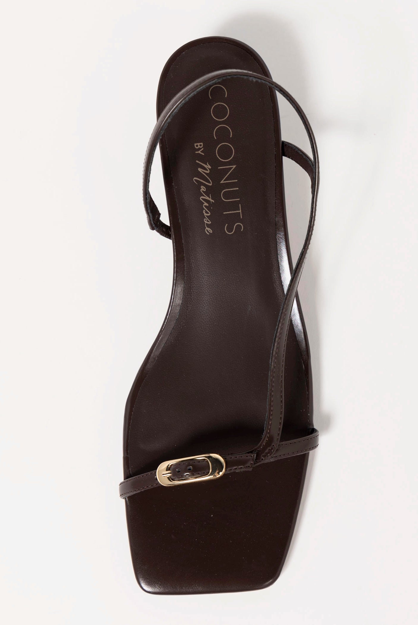 swatch_Chocolate Vegan Leather coconuts fernando kitten heel sandal