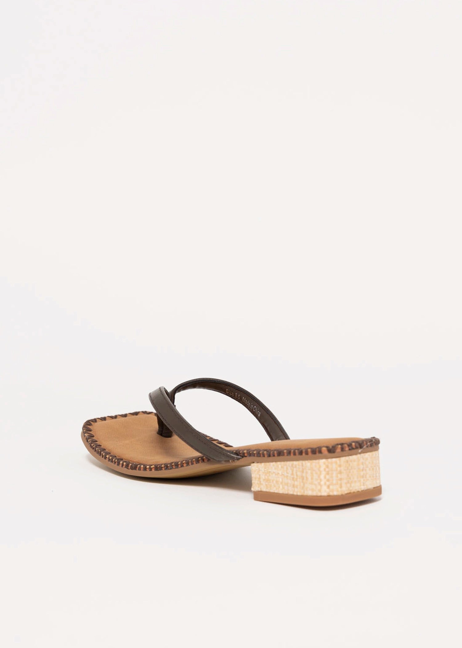 swatch-Dark Chocolate Leather dolce vita Barty thong sandal