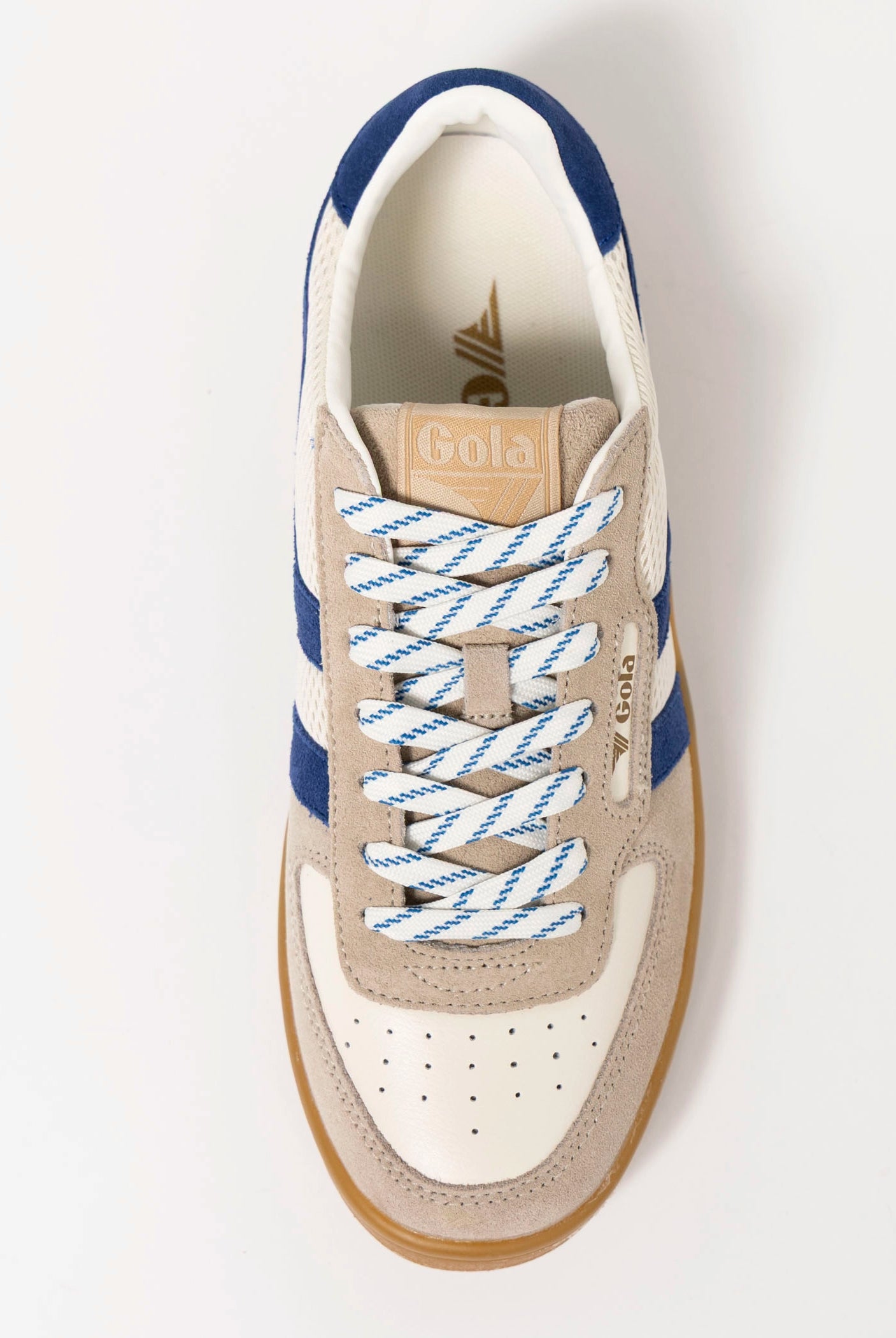 swatch_White/Bone/Blue gola hawk 83 sneaker