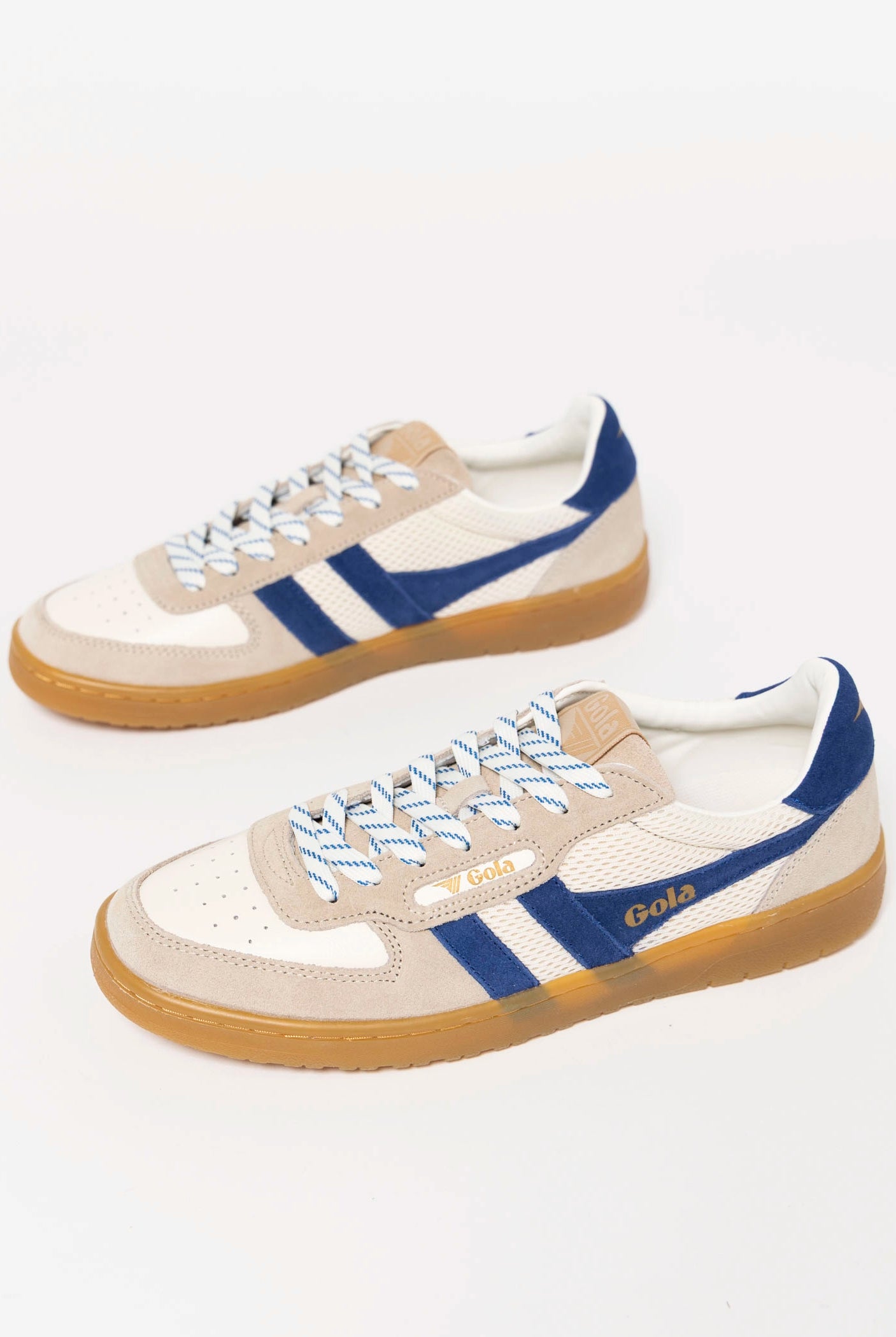 swatch_White/Bone/Blue gola hawk 83 sneaker