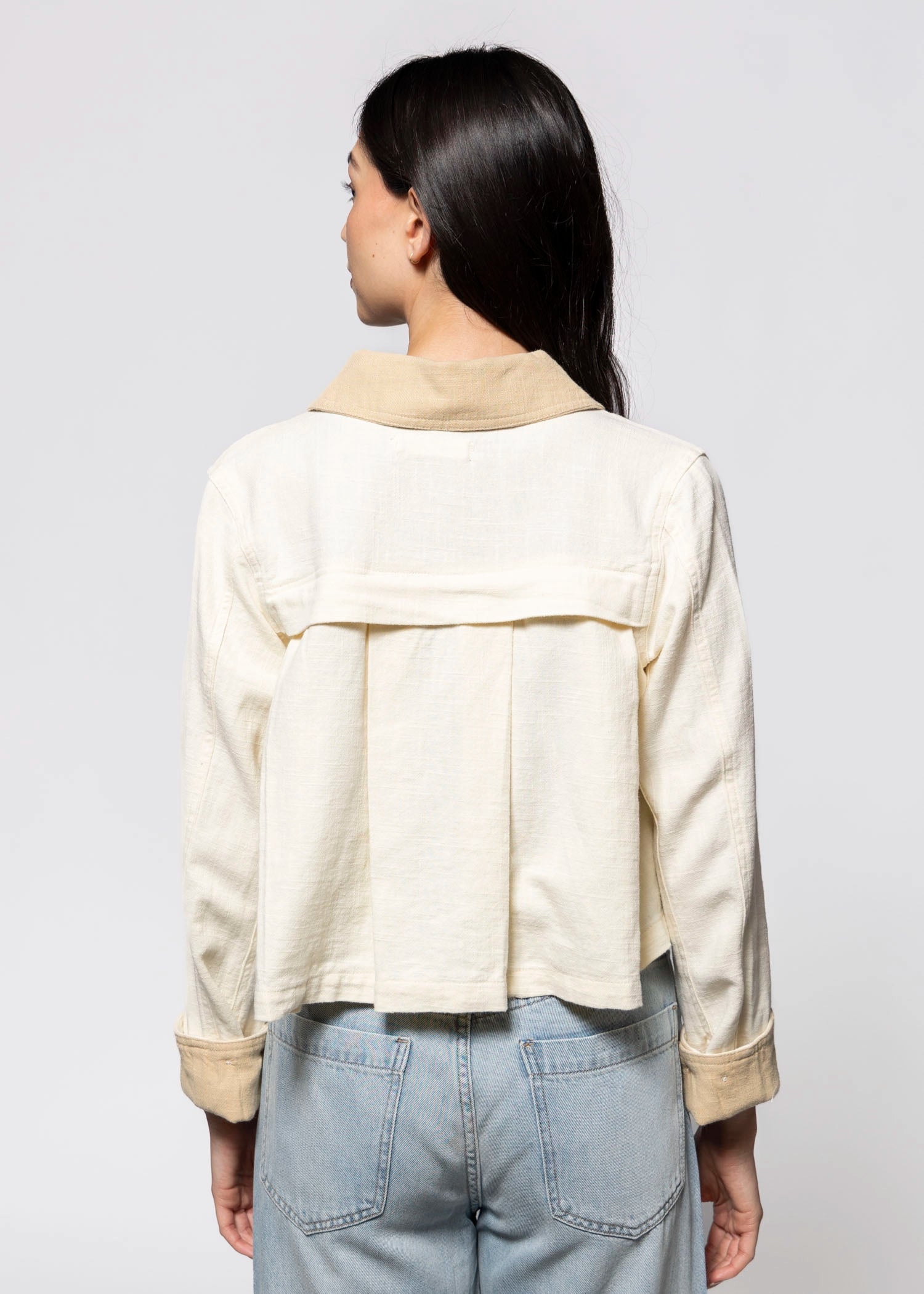swatch_Cream blank NYC morning zen cropped utility jacket