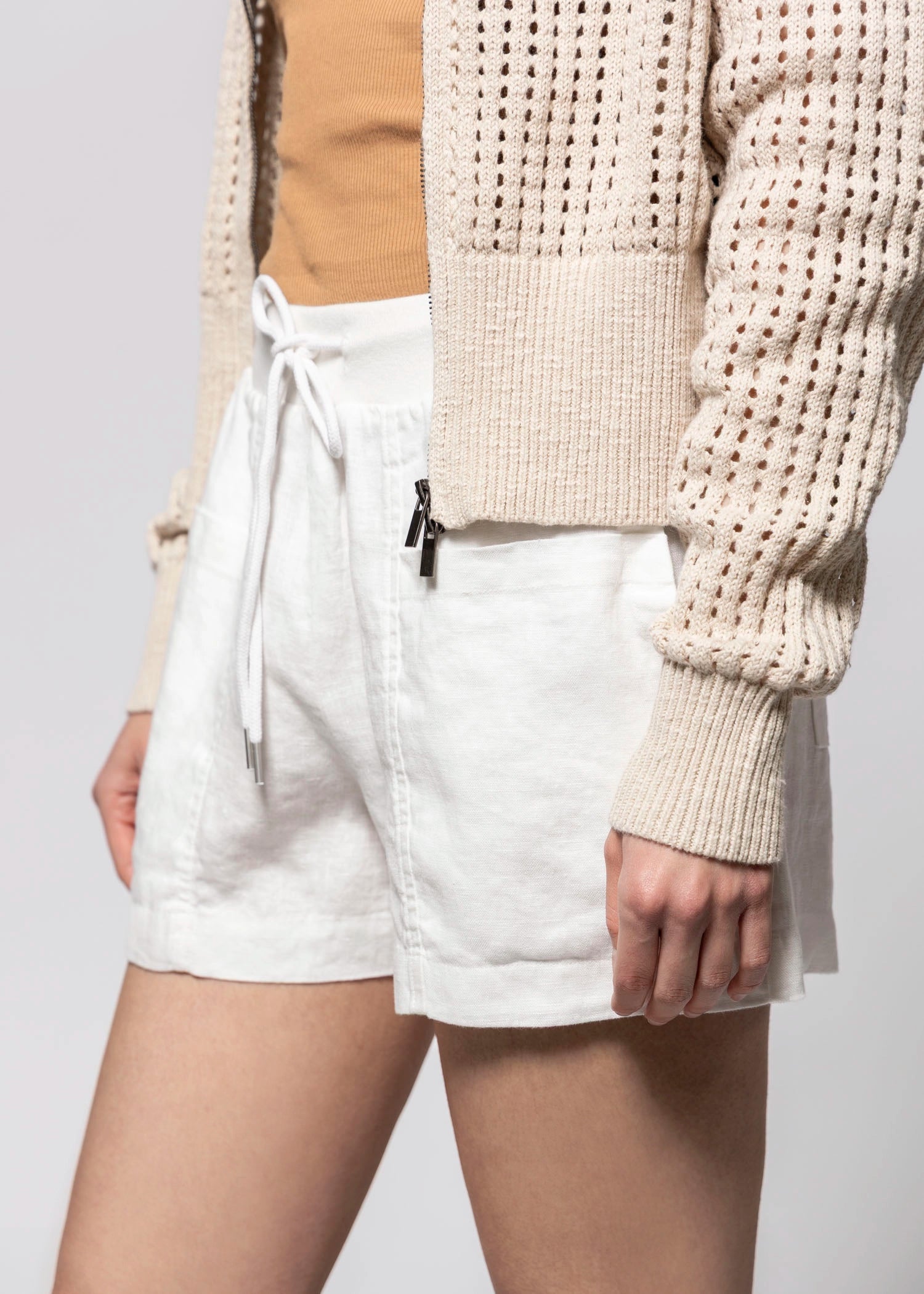 swatch_White sanctuary carefree linen shorts