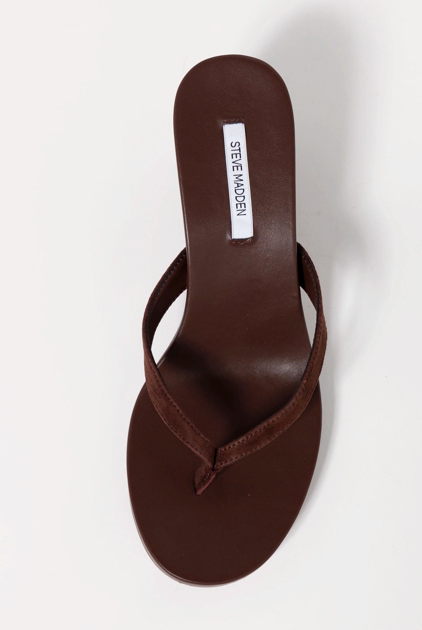 swatch_Brown Suede steve madden playing wedge thong sandal