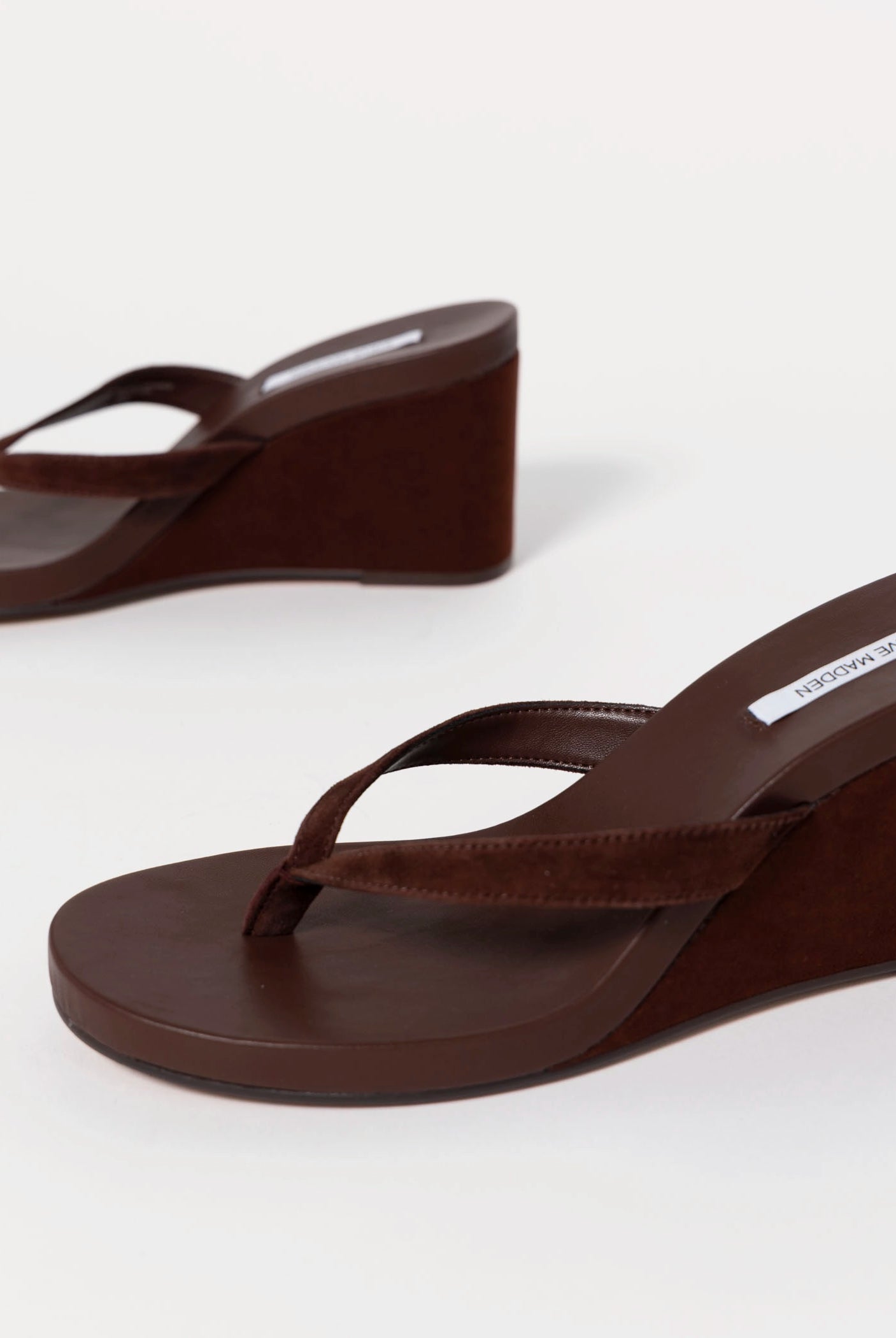 swatch_Brown Suede steve madden playing wedge thong sandal