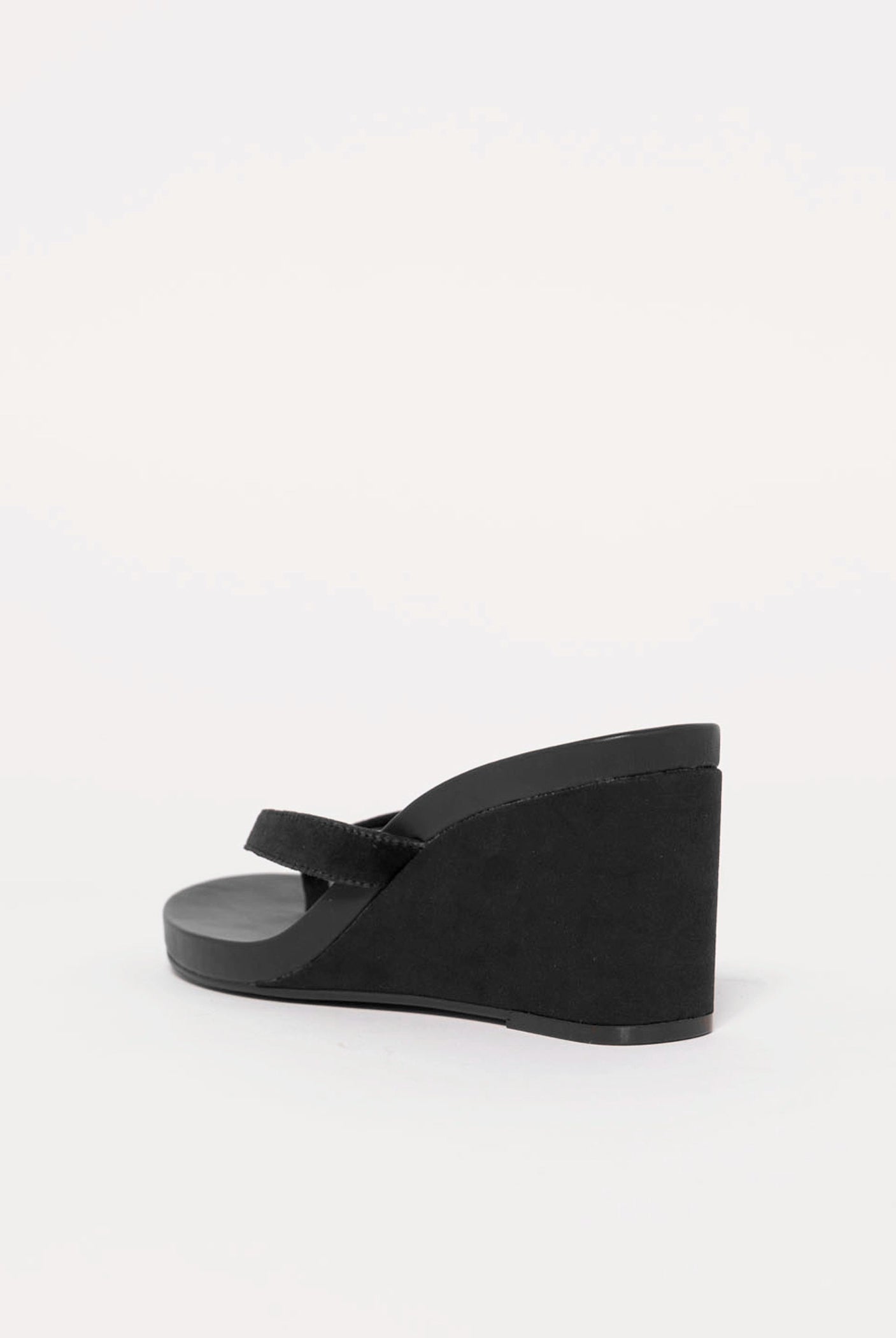 swatch_Black Suede steve madden playing wedge thong sandal