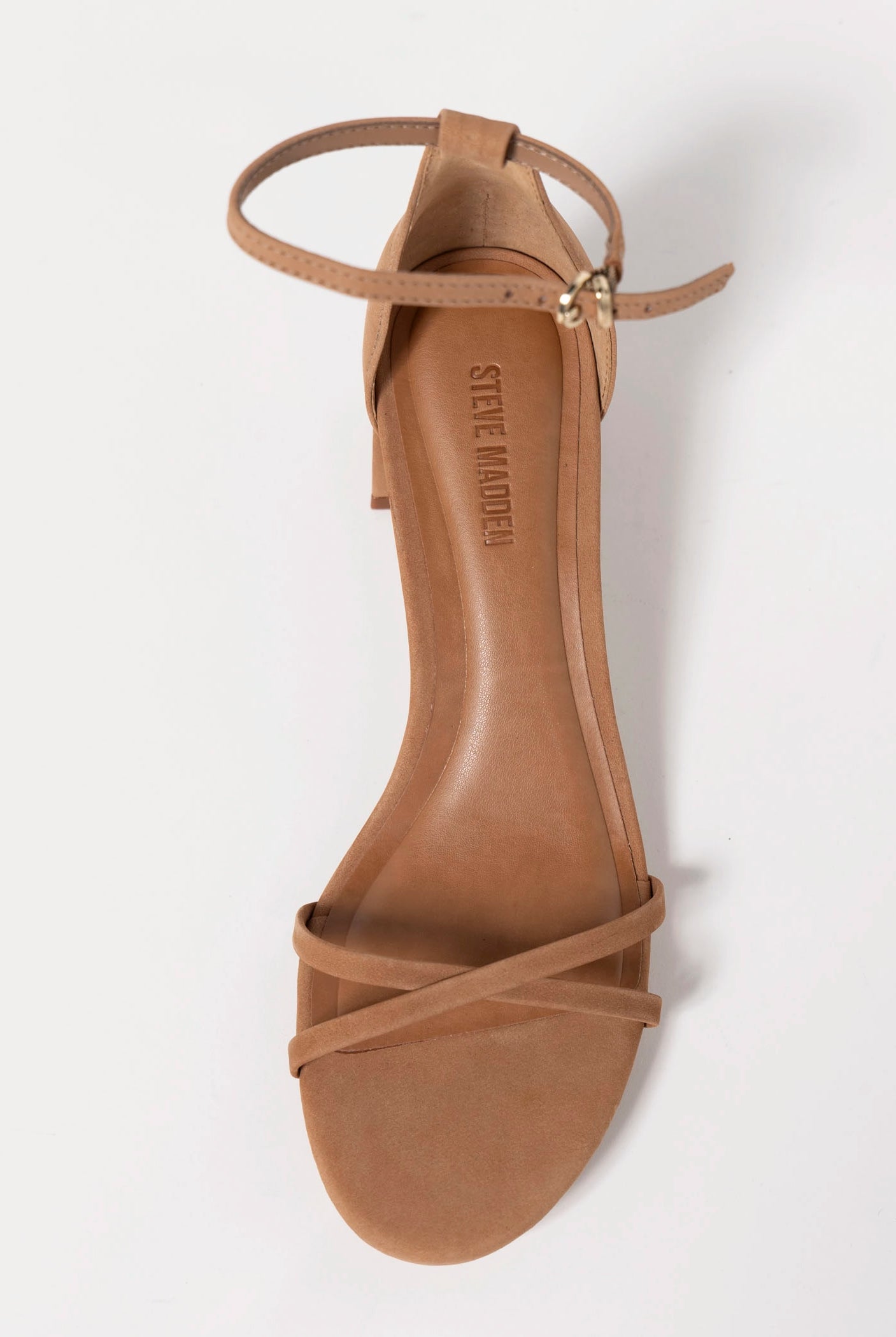 swatch_Tan nubuck steve madden rae block heel sandal