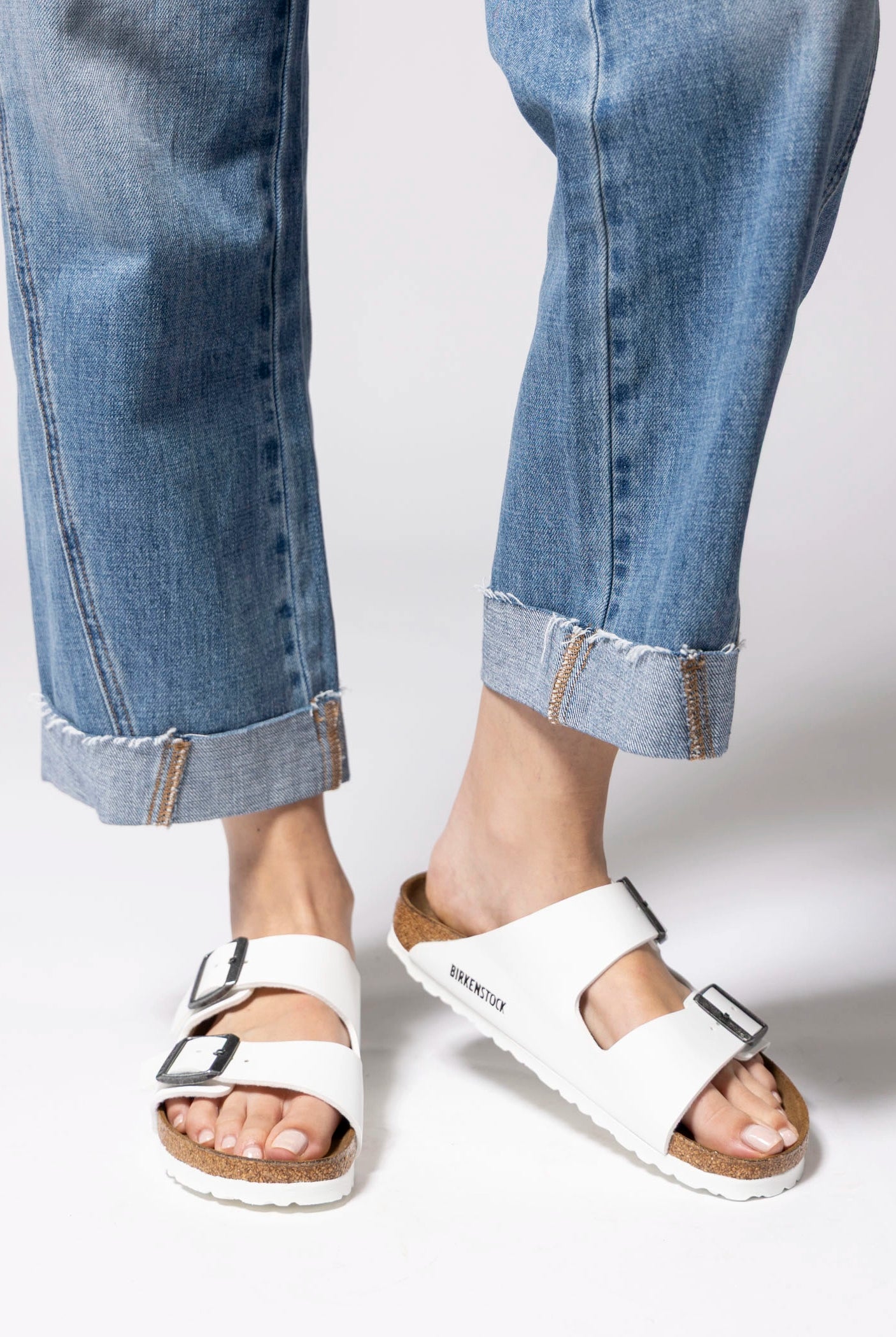 swatch_white arizona sandal flat sandals