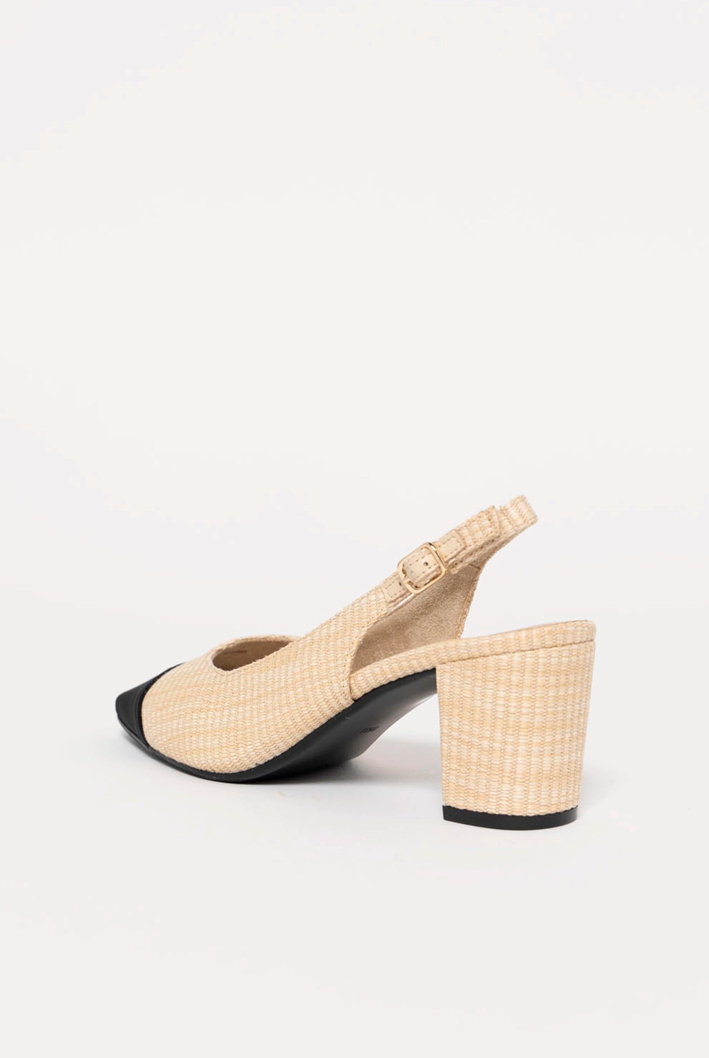 swatch_Beige/Black vaneli jala raffia slingback