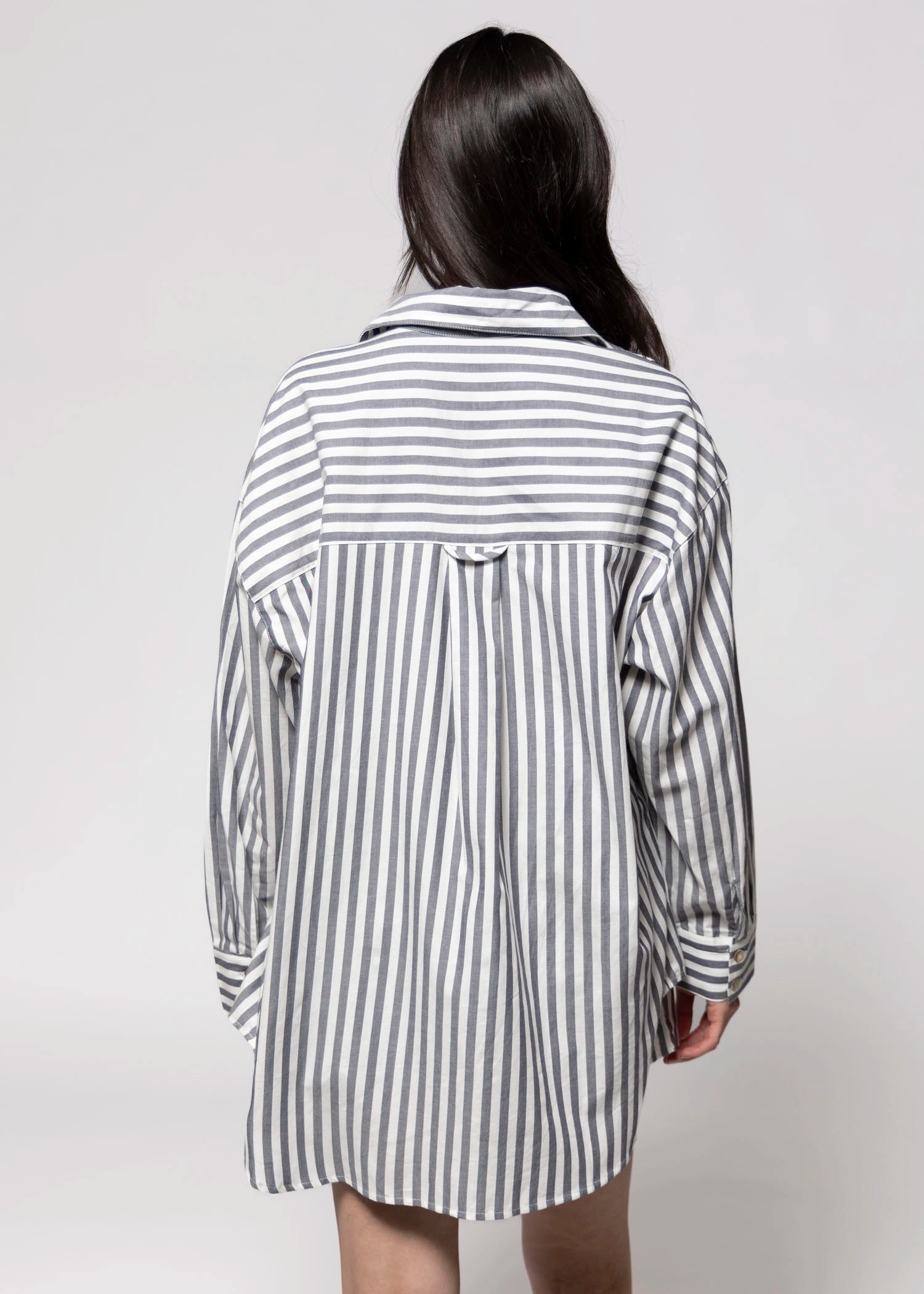 swatch_Navy oversized striped button down