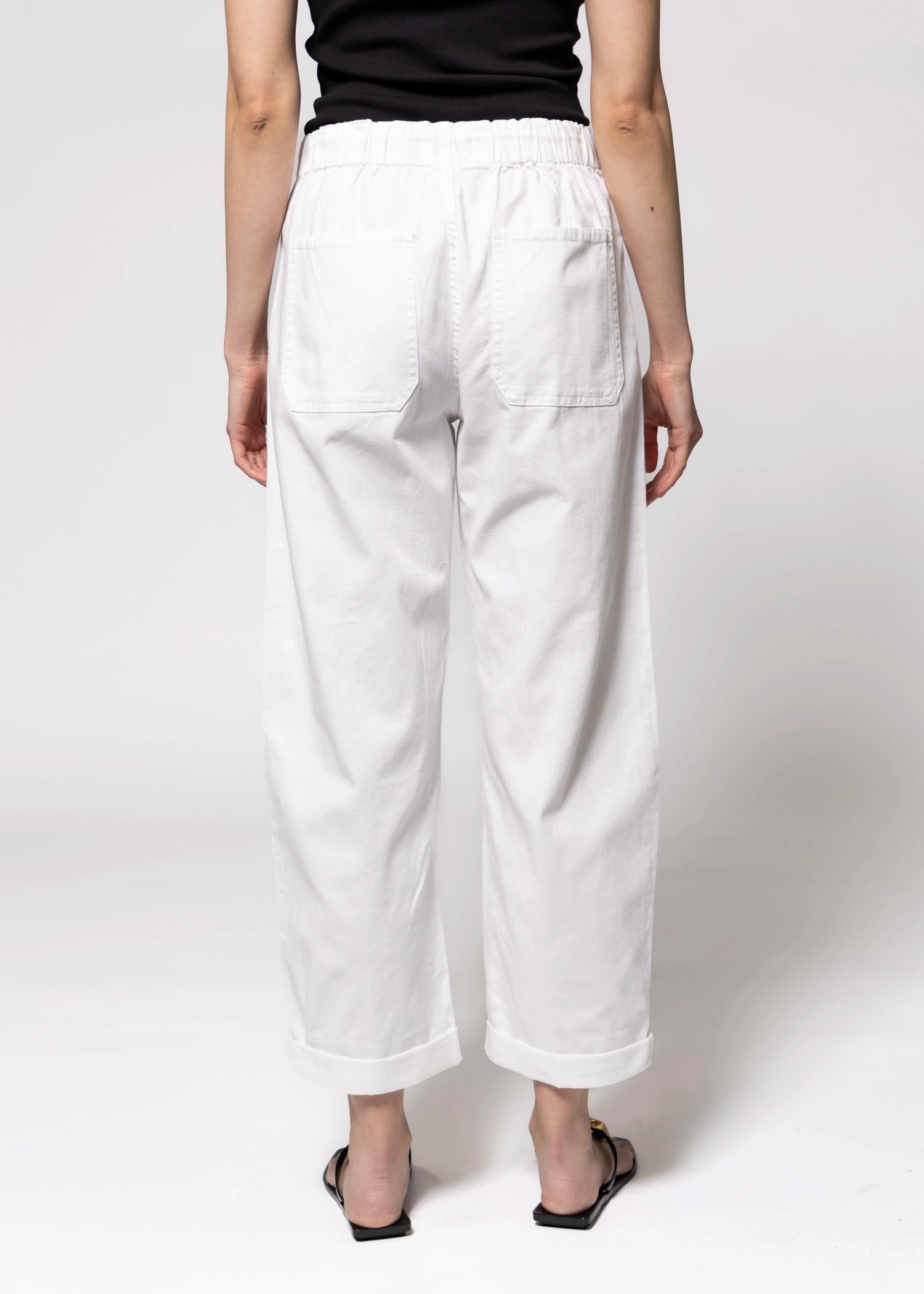swatch_White daze denim villa drawstring barrel jean