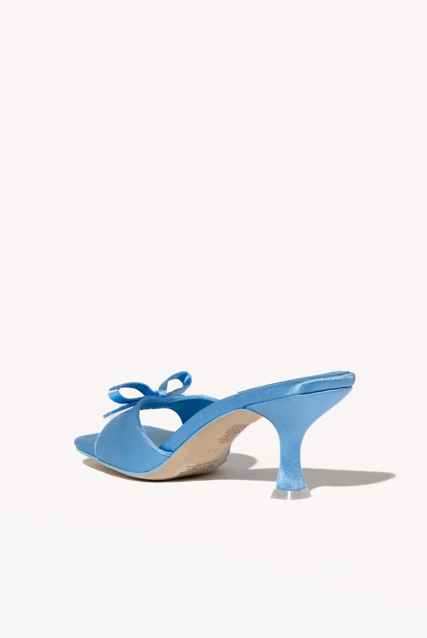 swatch_blue satin sweet on u slide sandal heeled sandals