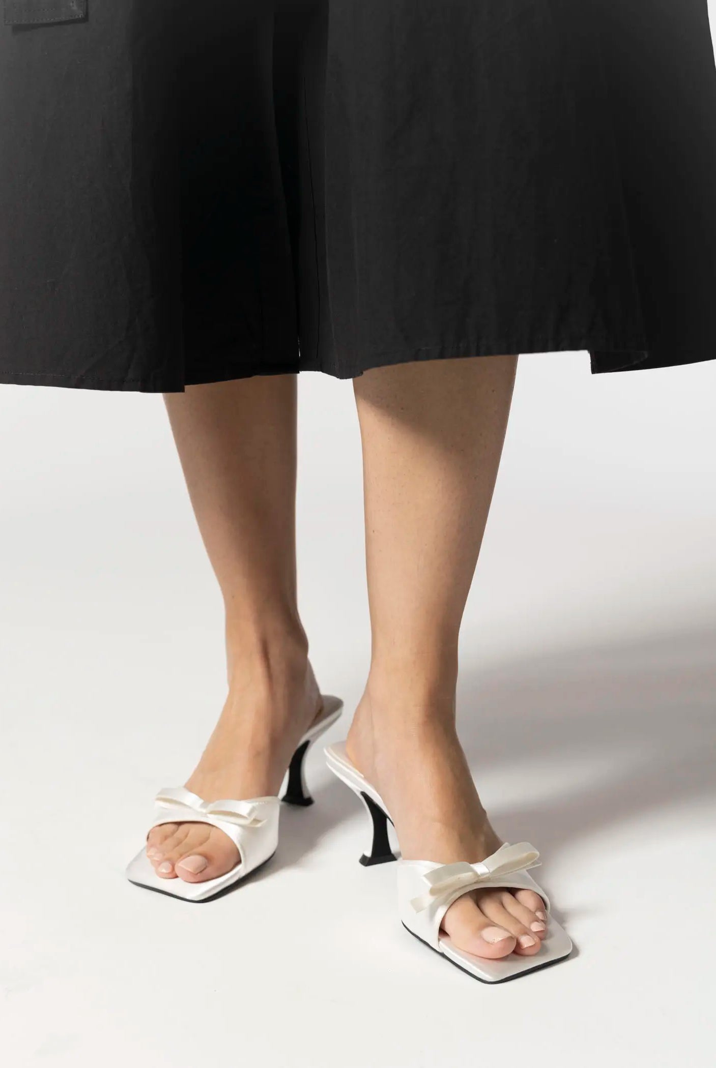 swatch_white satin sweet on u slide sandal heeled sandals