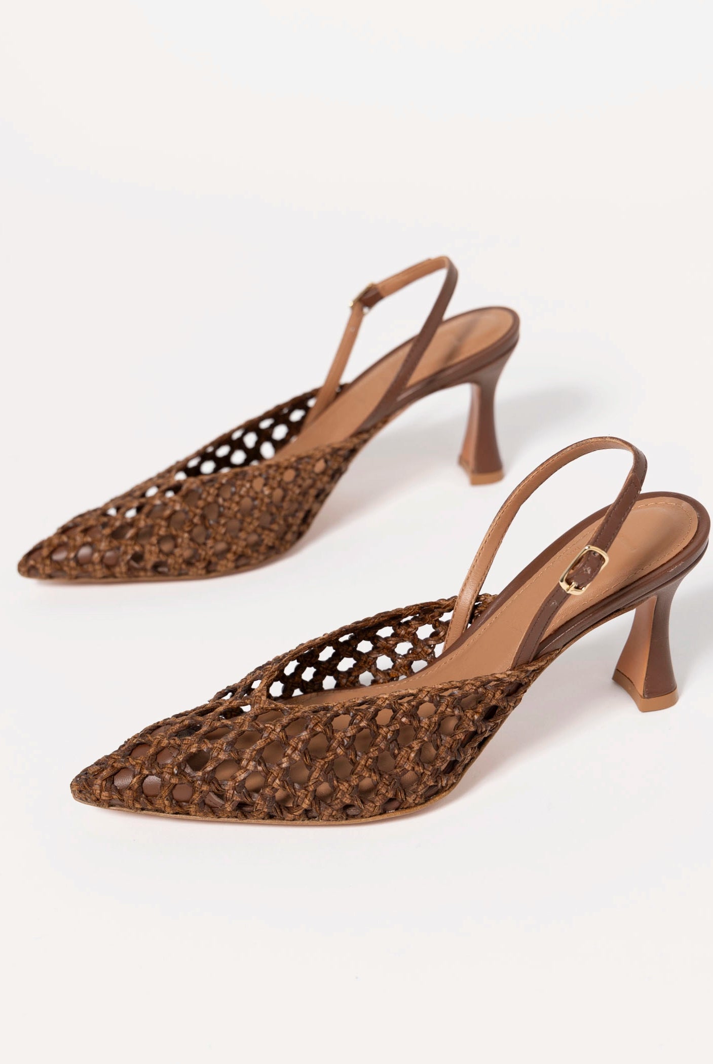 swatch_Brown leather eli woven pump heels