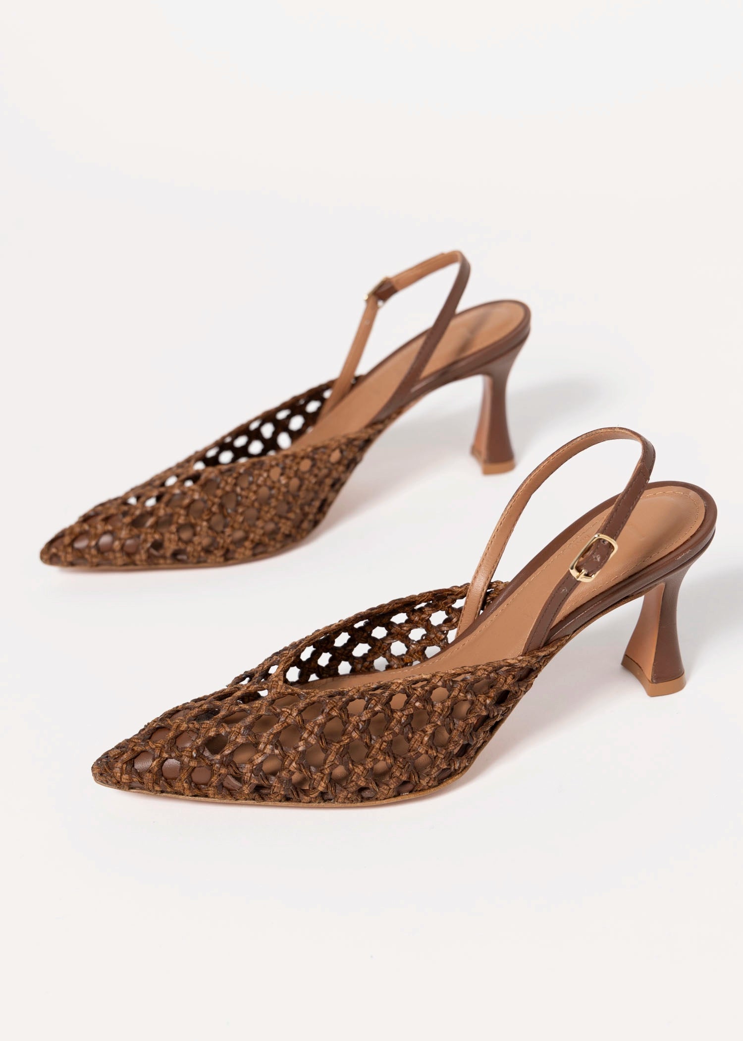 swatch_Brown leather eli woven pump heels