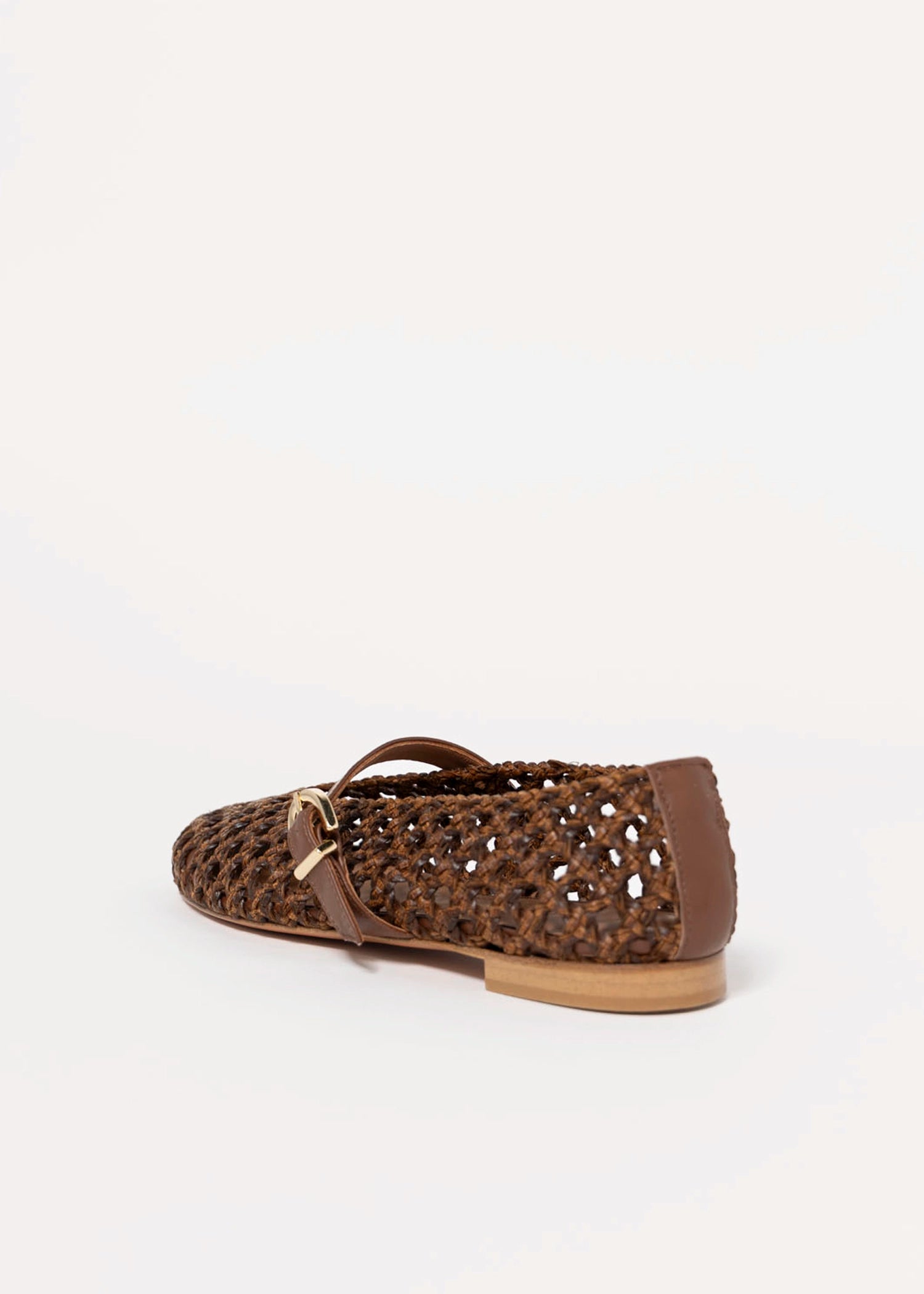 swatch_Brown Leather l'idea dolo woven mary jane