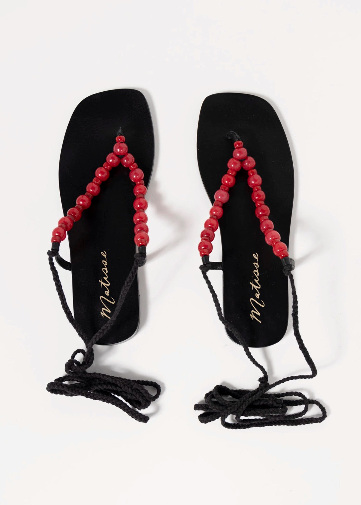 swatch_Black matisse elvie beaded thong sandal