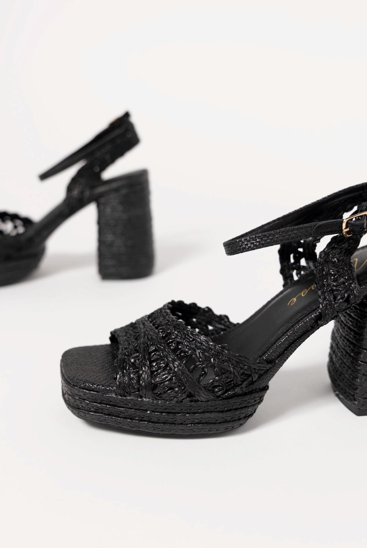 swatch_Black matisse orion raffia heeled platform sandal