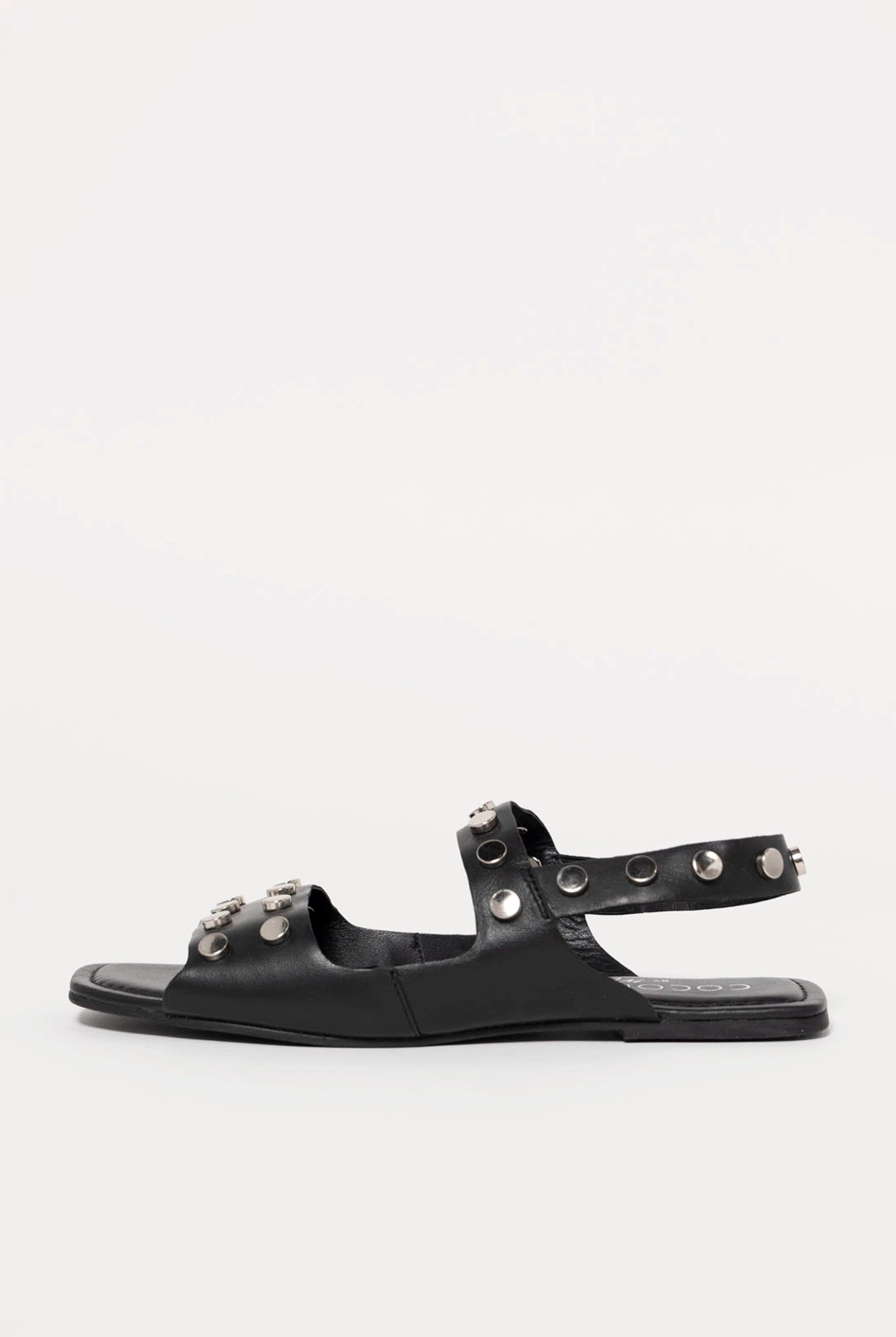 swatch_Black Leather coconuts kira studded sandal