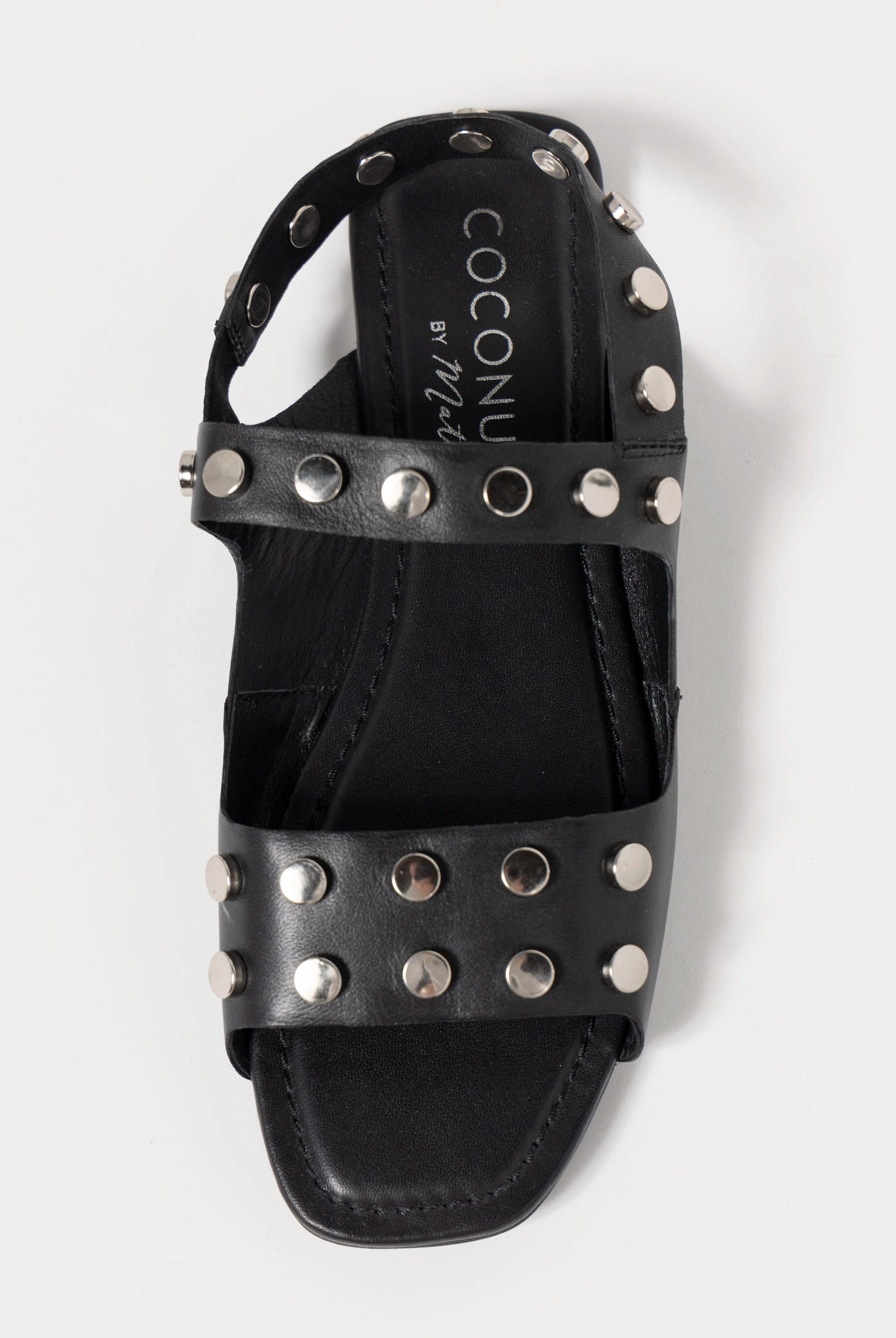swatch_Black Leather coconuts kira studded sandal