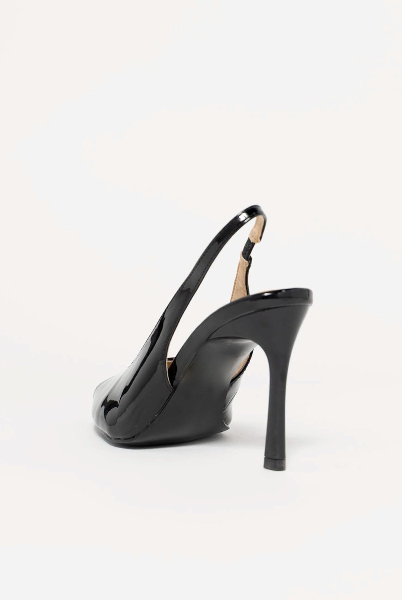 swatch_Black Patent clear cut peep toe slingback