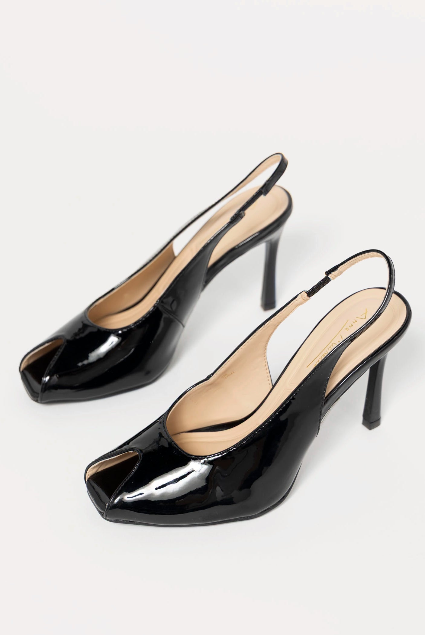 swatch_Black Patent clear cut peep toe slingback