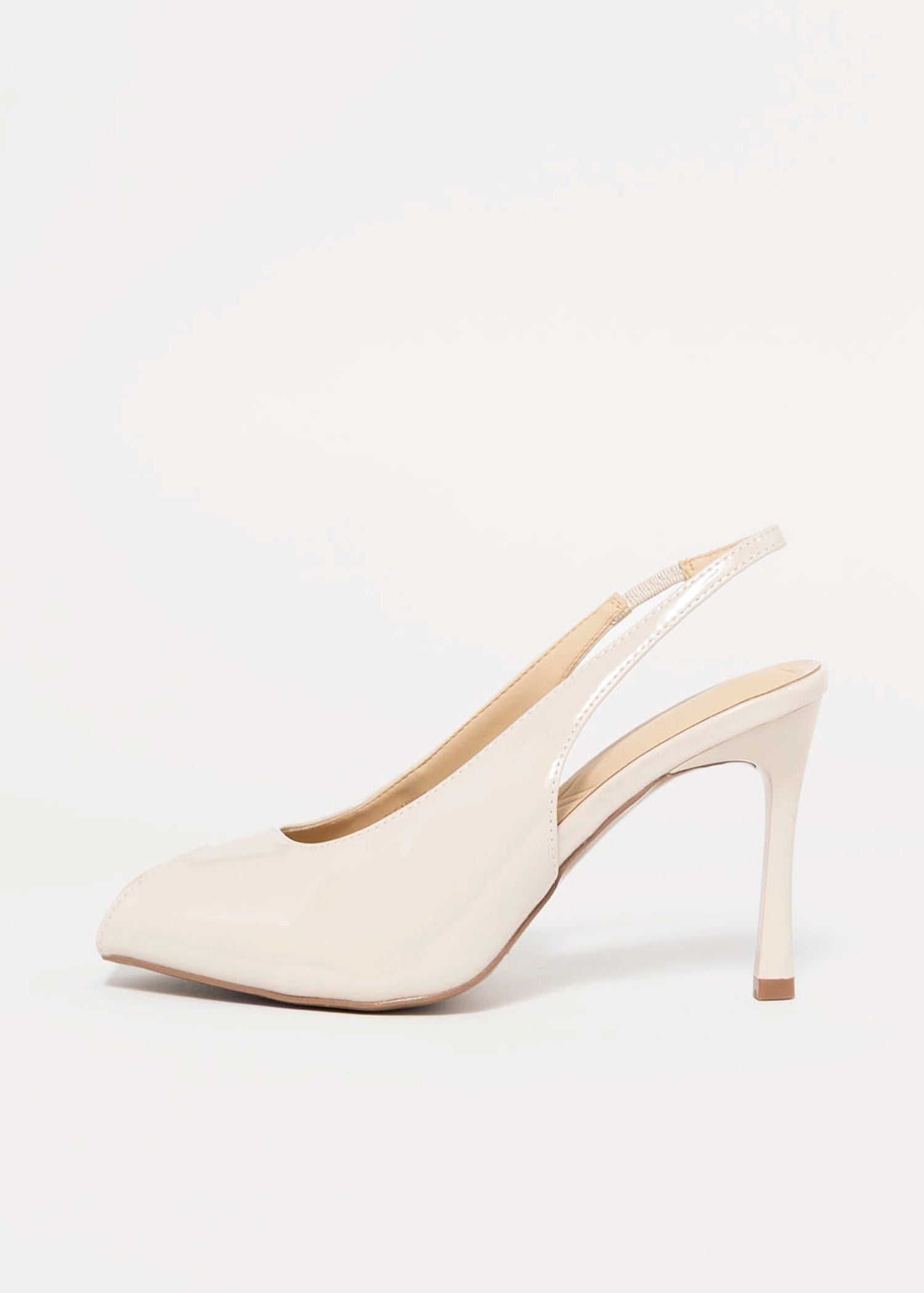 swatch_Ivory Patent clear cut peep toe slingback