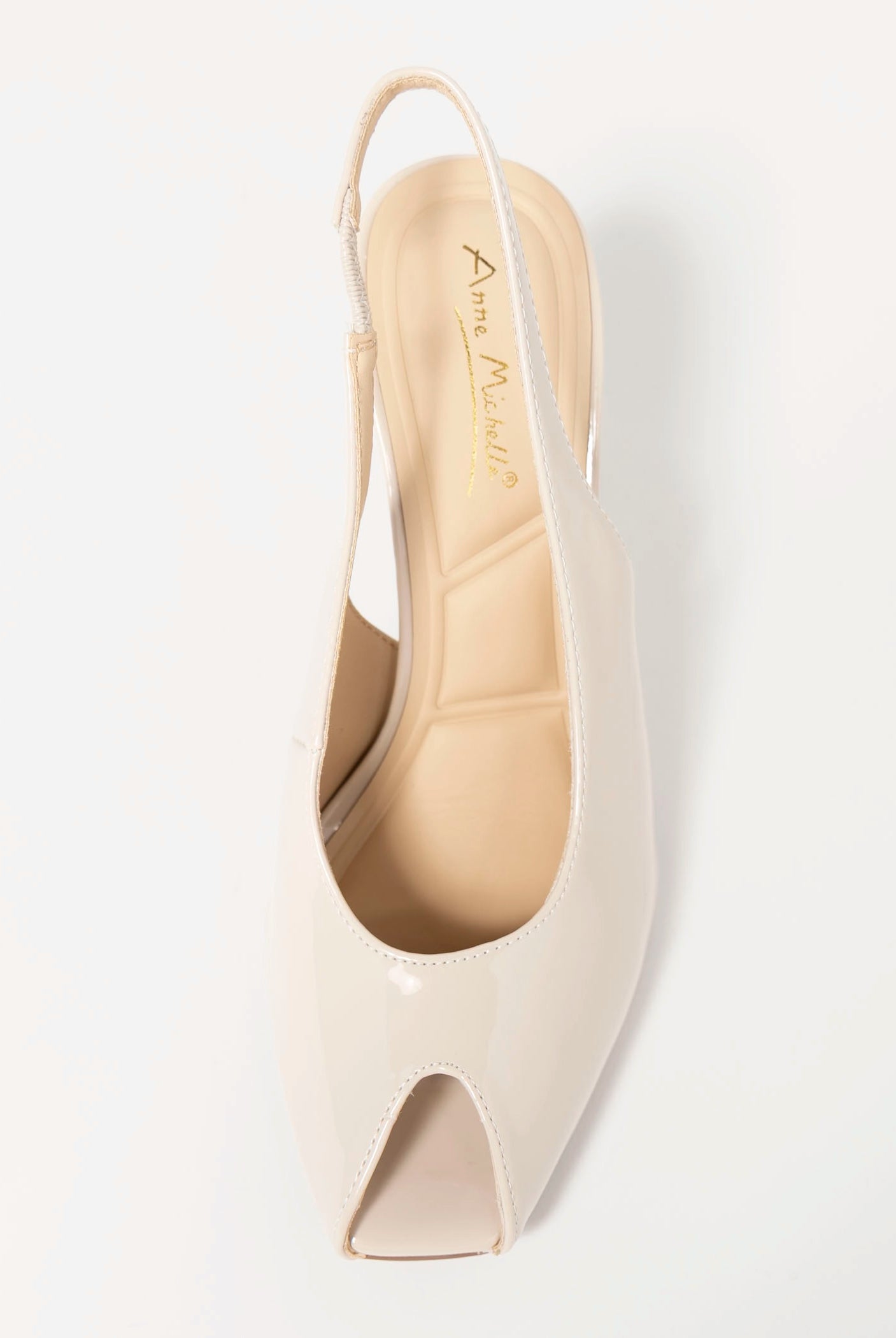 swatch_Ivory Patent clear cut peep toe slingback