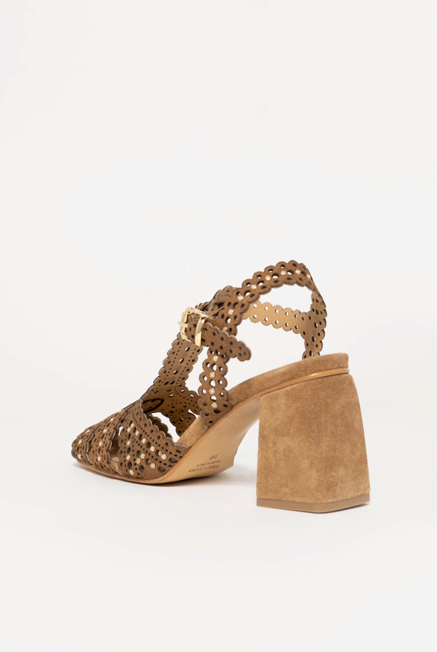 swatch_Tan Leather heeled fisherman sandal
