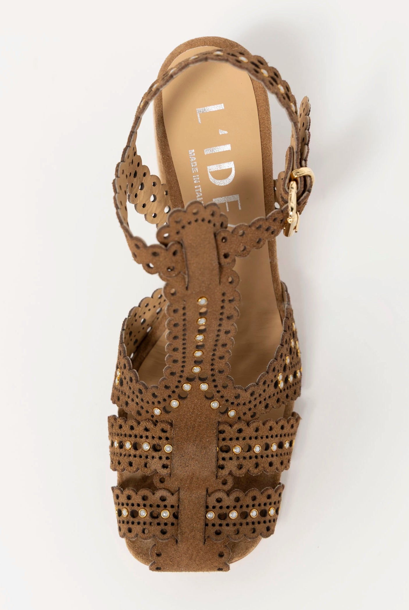 swatch_Tan Leather heeled fisherman sandal