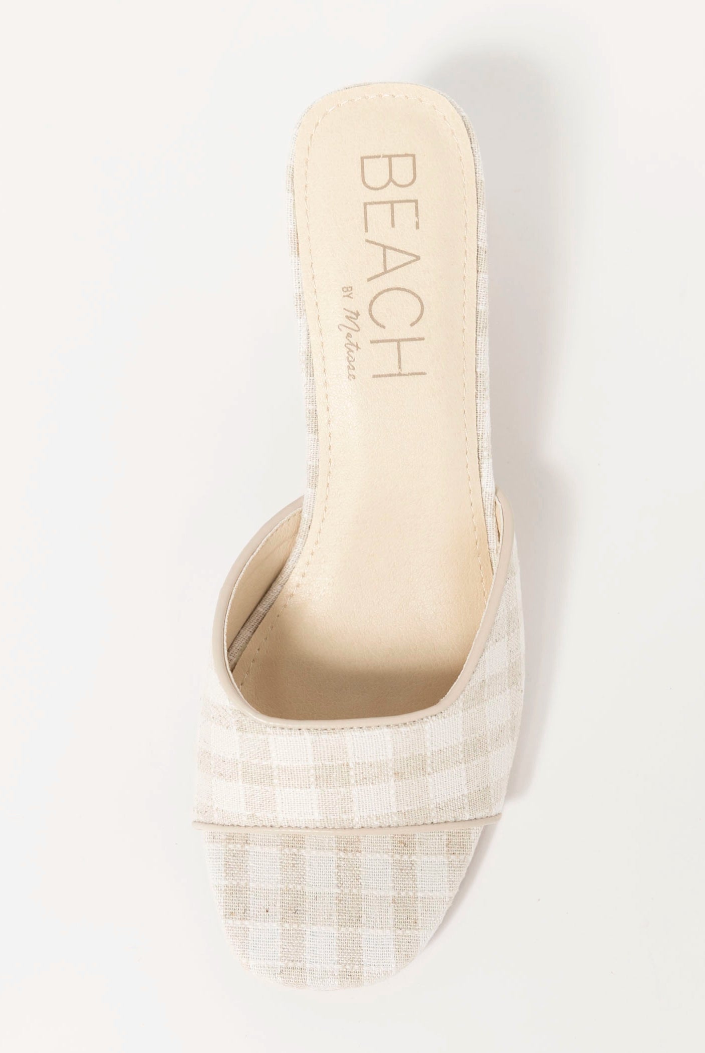 swatch_Natural Check coconuts birdie heeled sandal