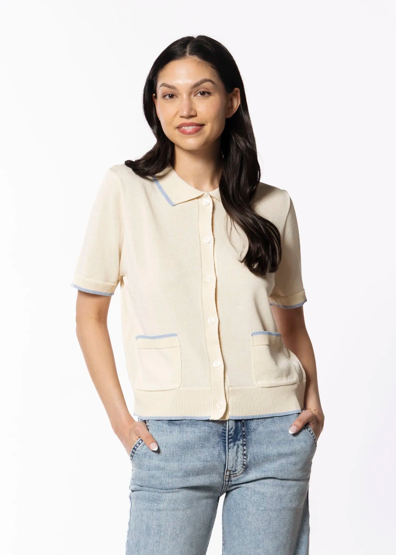 swatch_neutrals short sleeve cardigan apparel