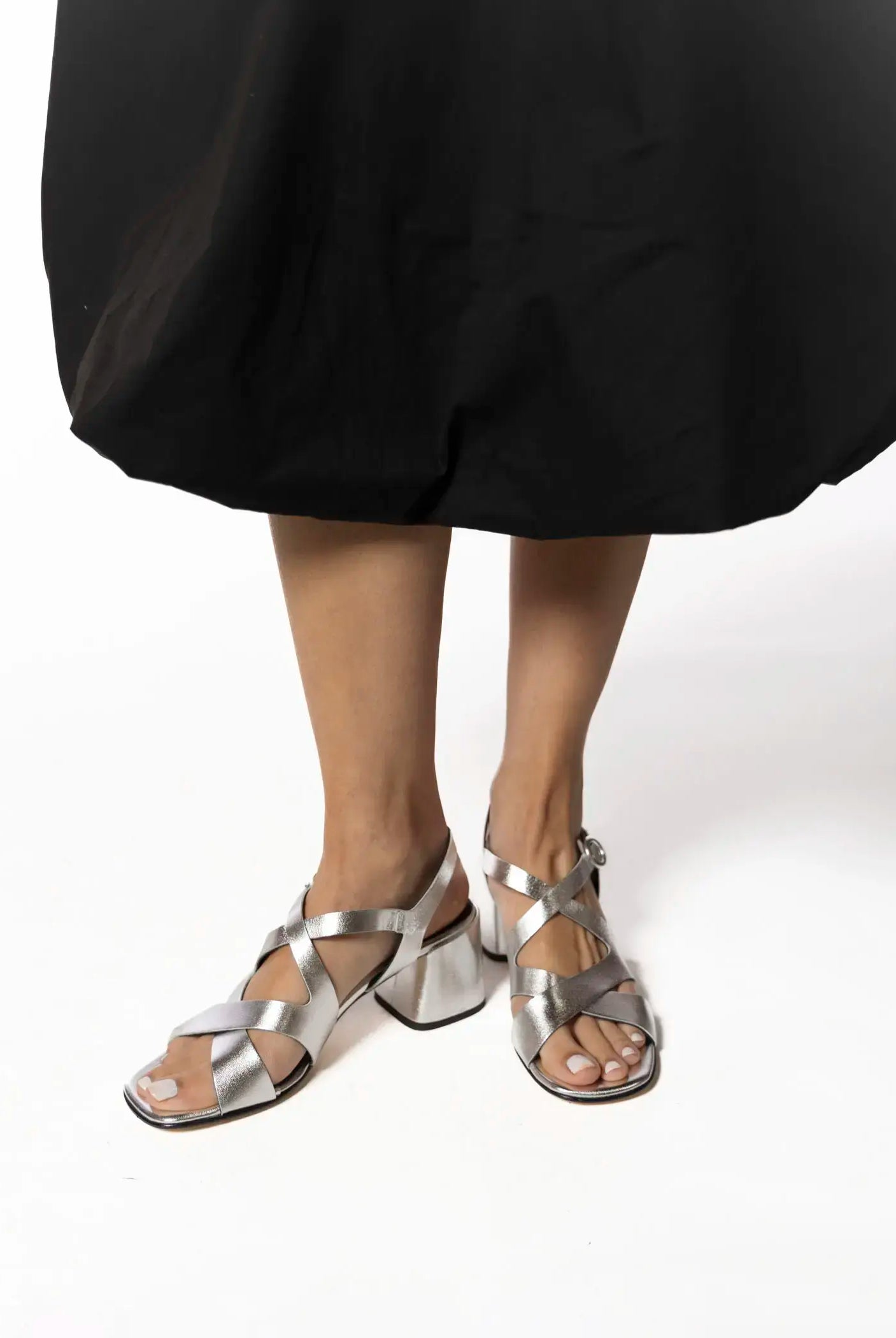 swatch_silver leather heeled sandal heeled sandals